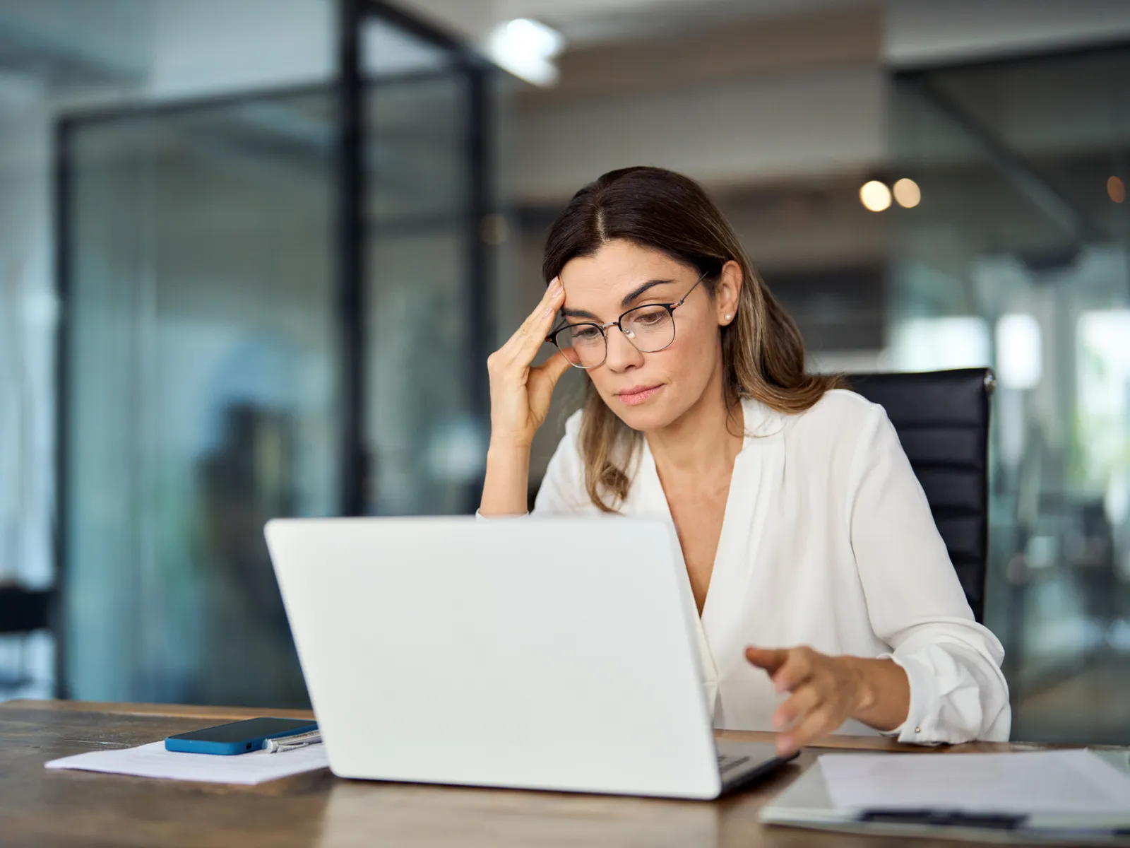 a woman working on her laptop