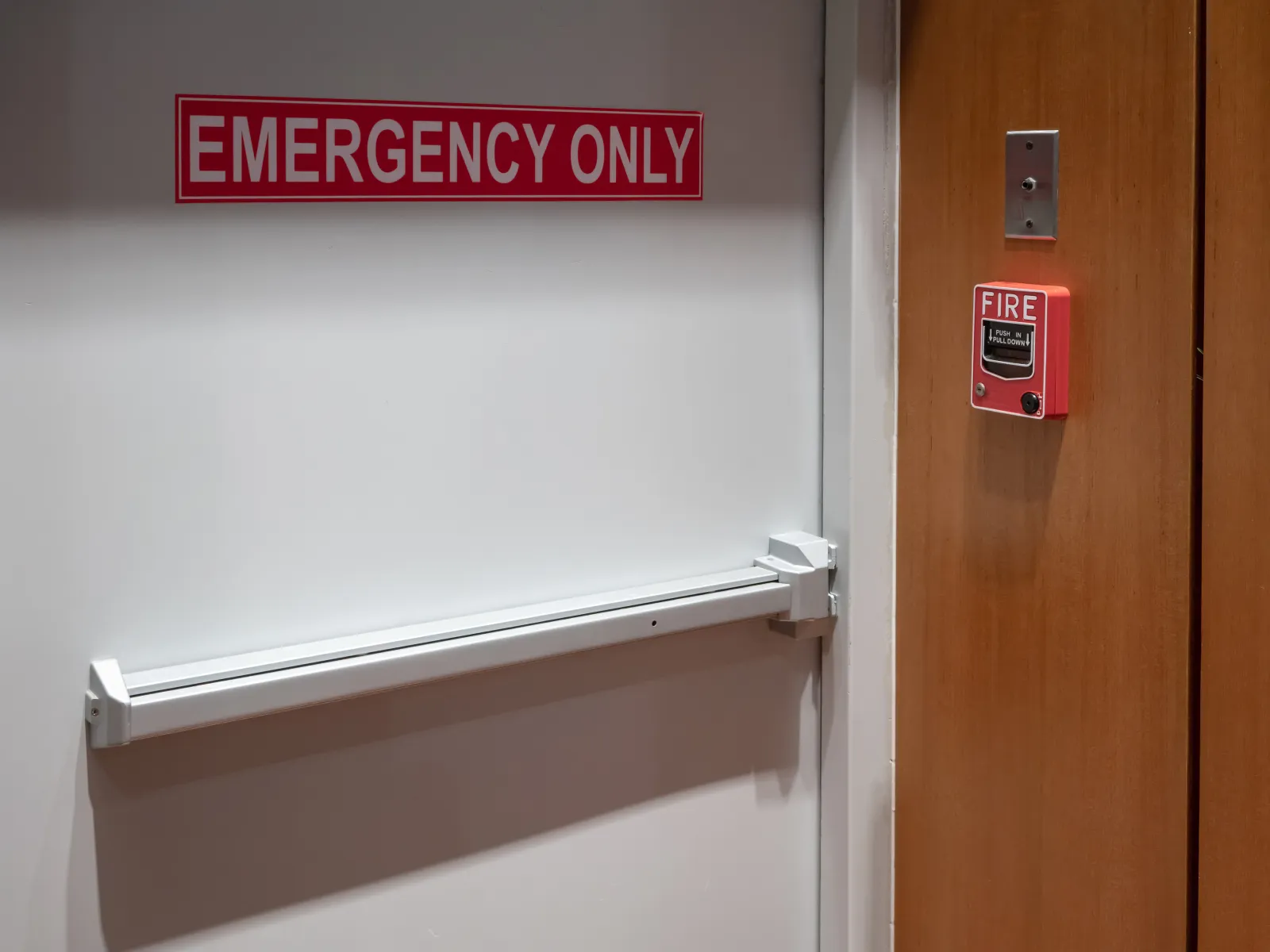 delayed egress door