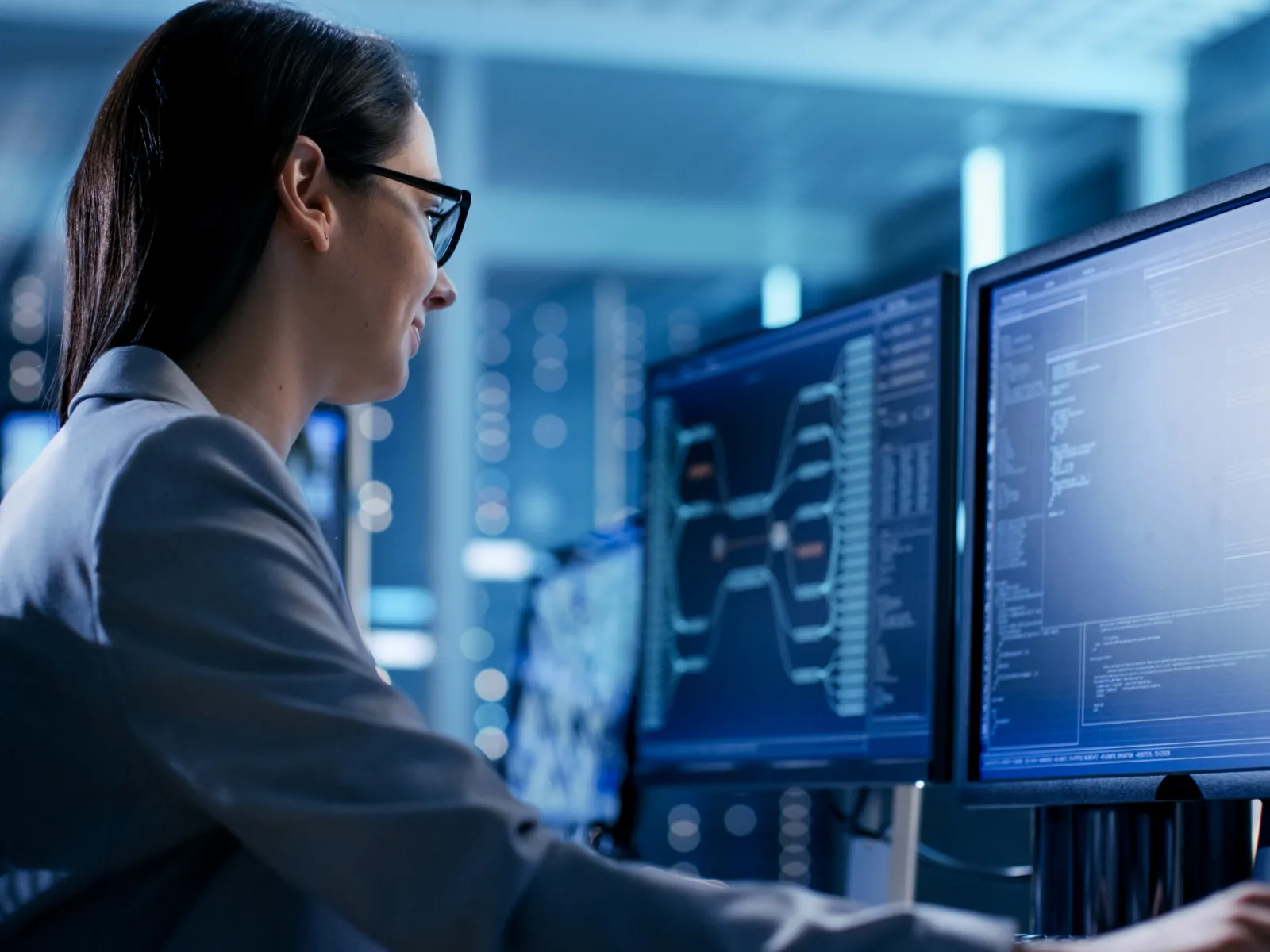 a person working on a computer