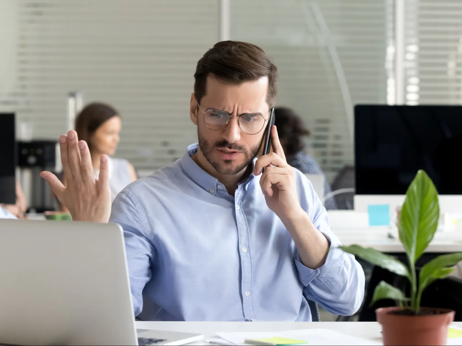 a person talking on a cell phone