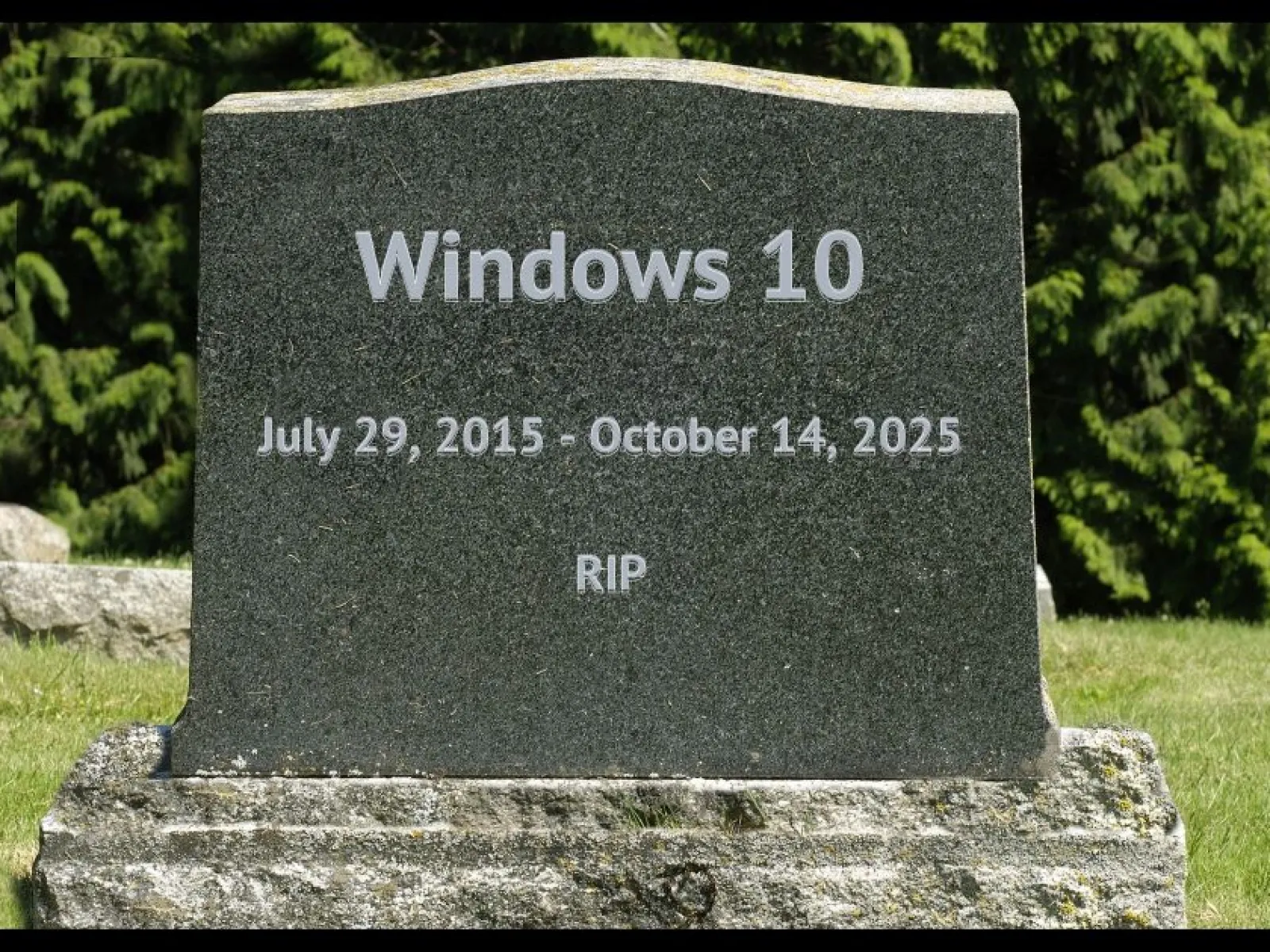 a tombstone in a cemetery