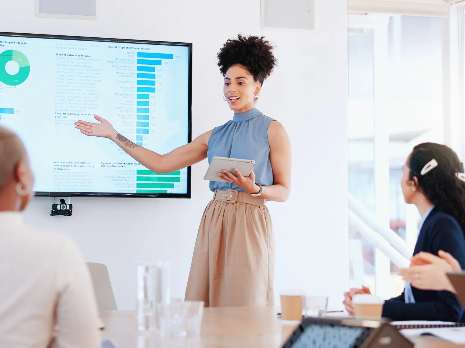 a man giving a presentation