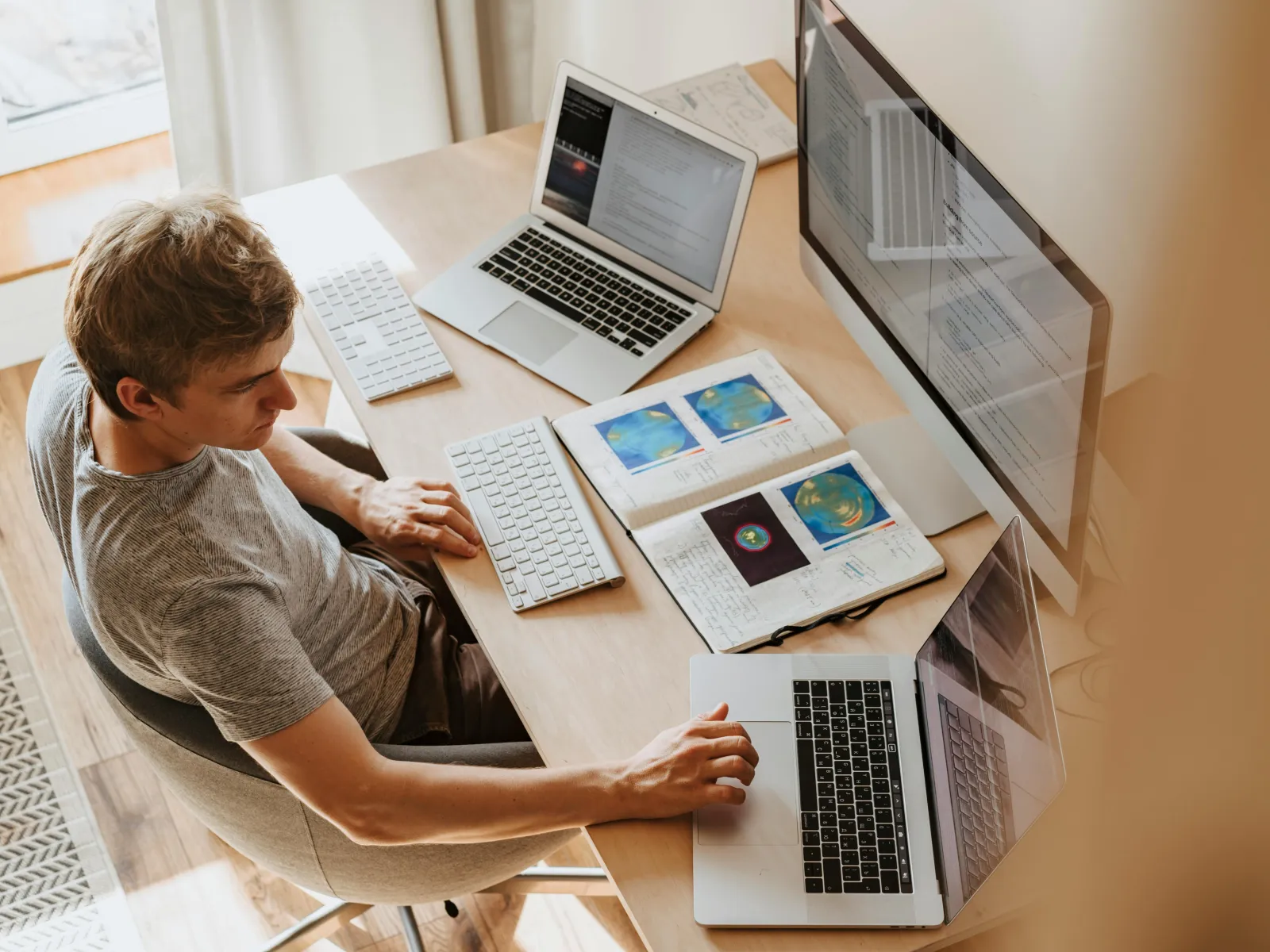 a person working on a laptop