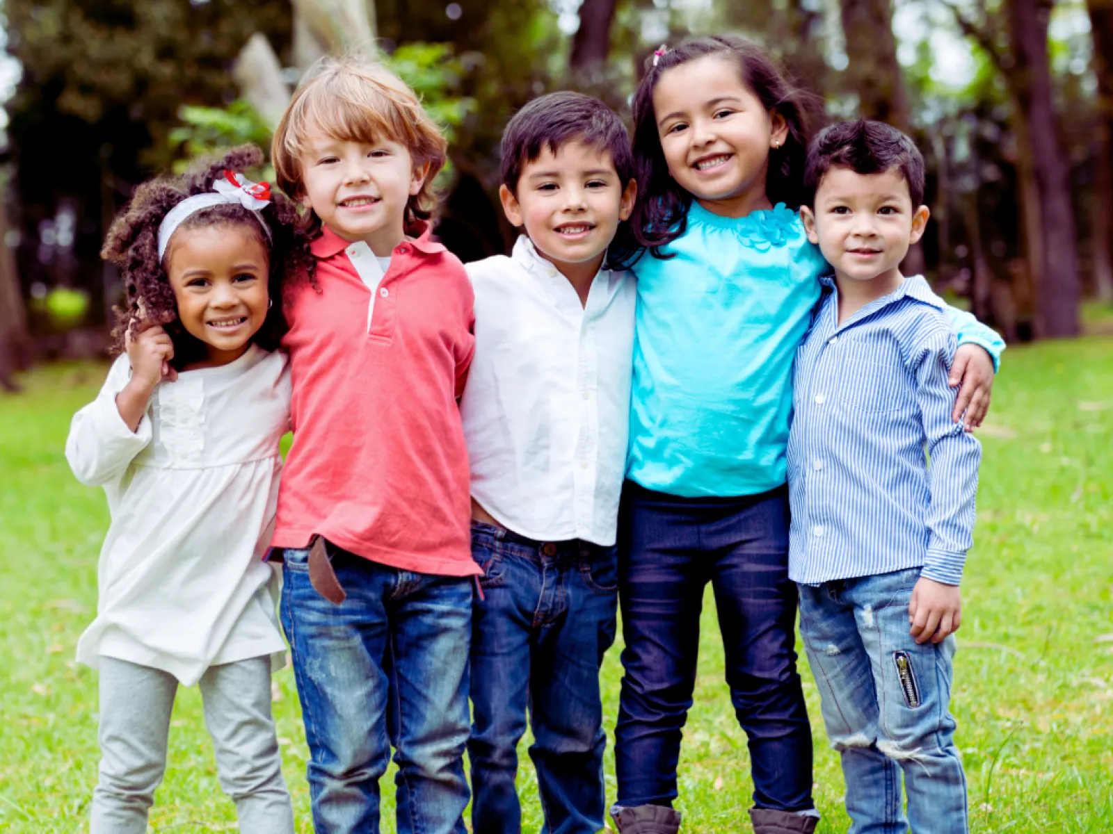 a group of children posing for a photo