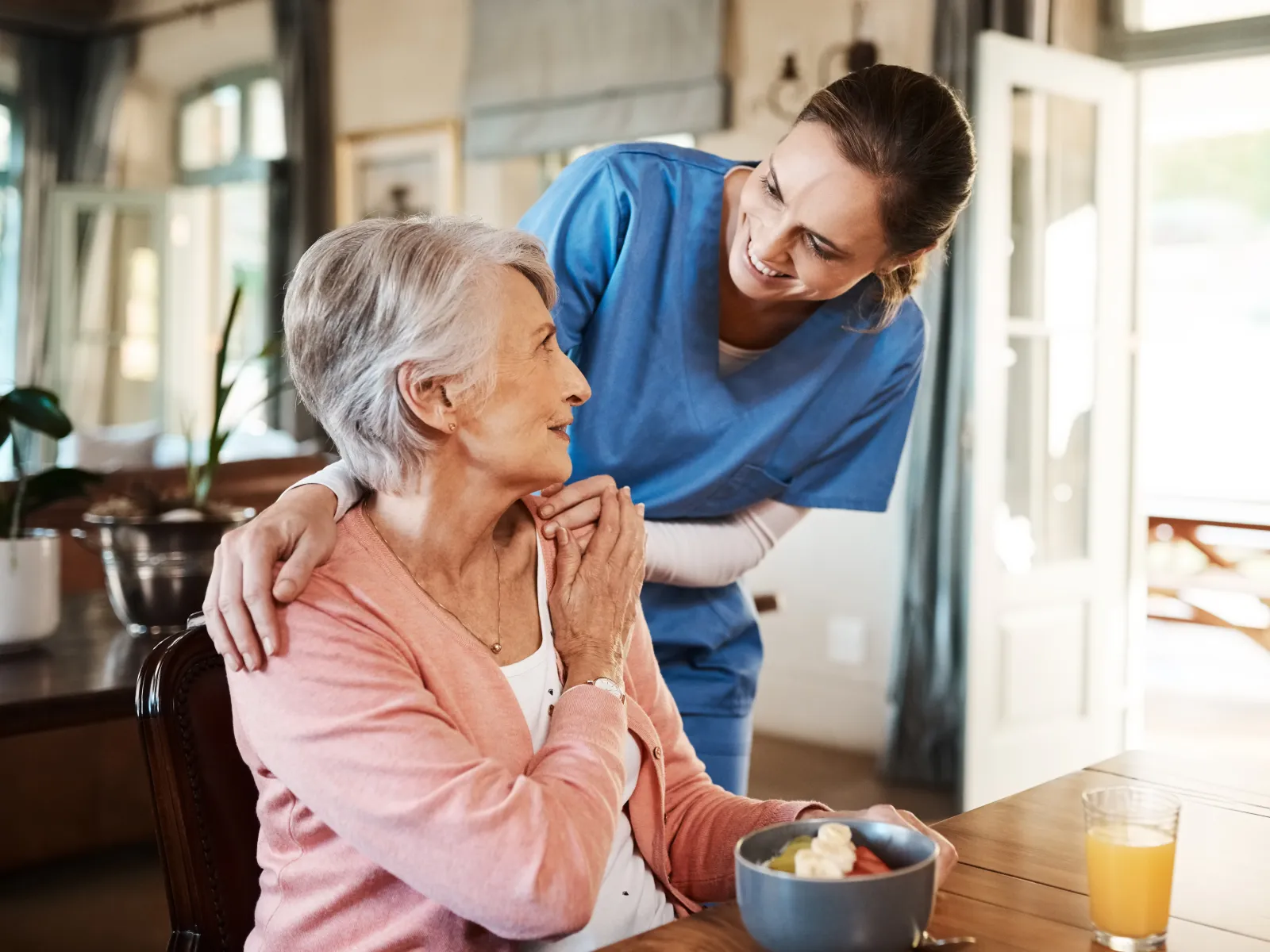 a woman and an old woman