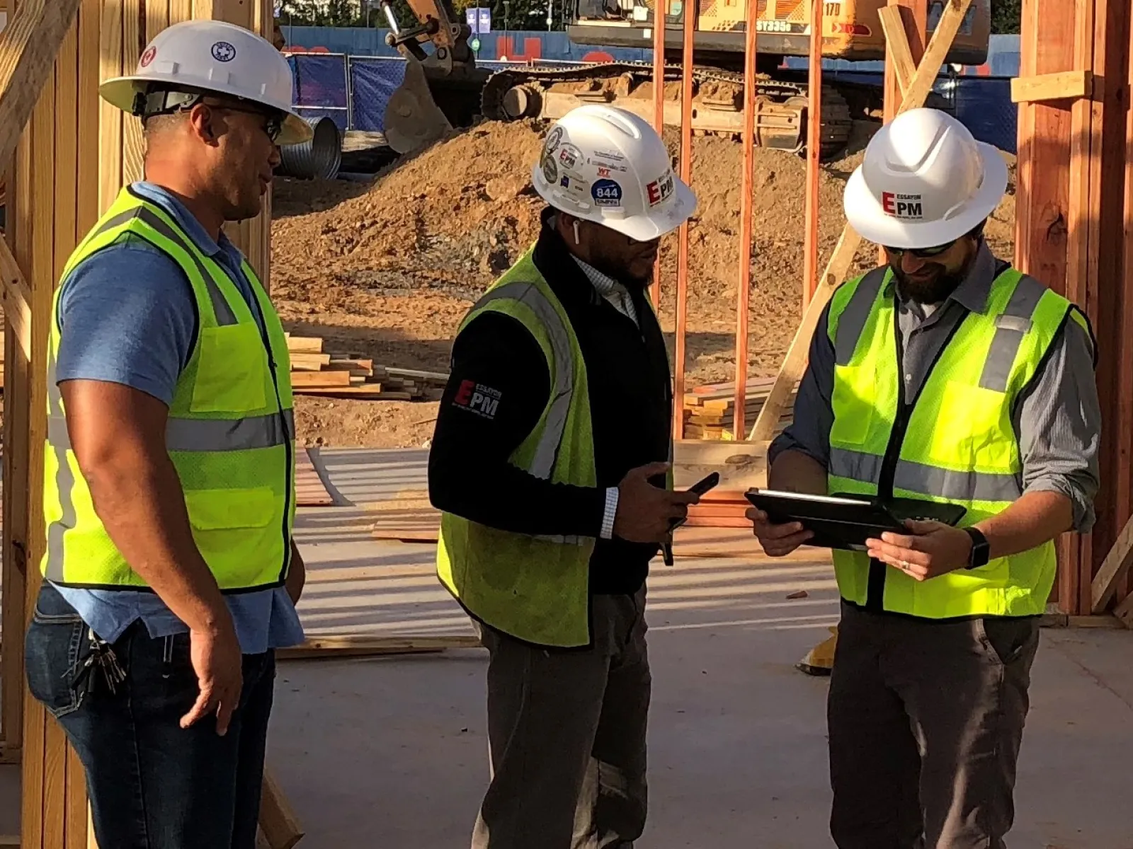 The EPM team wearing their safety PPE