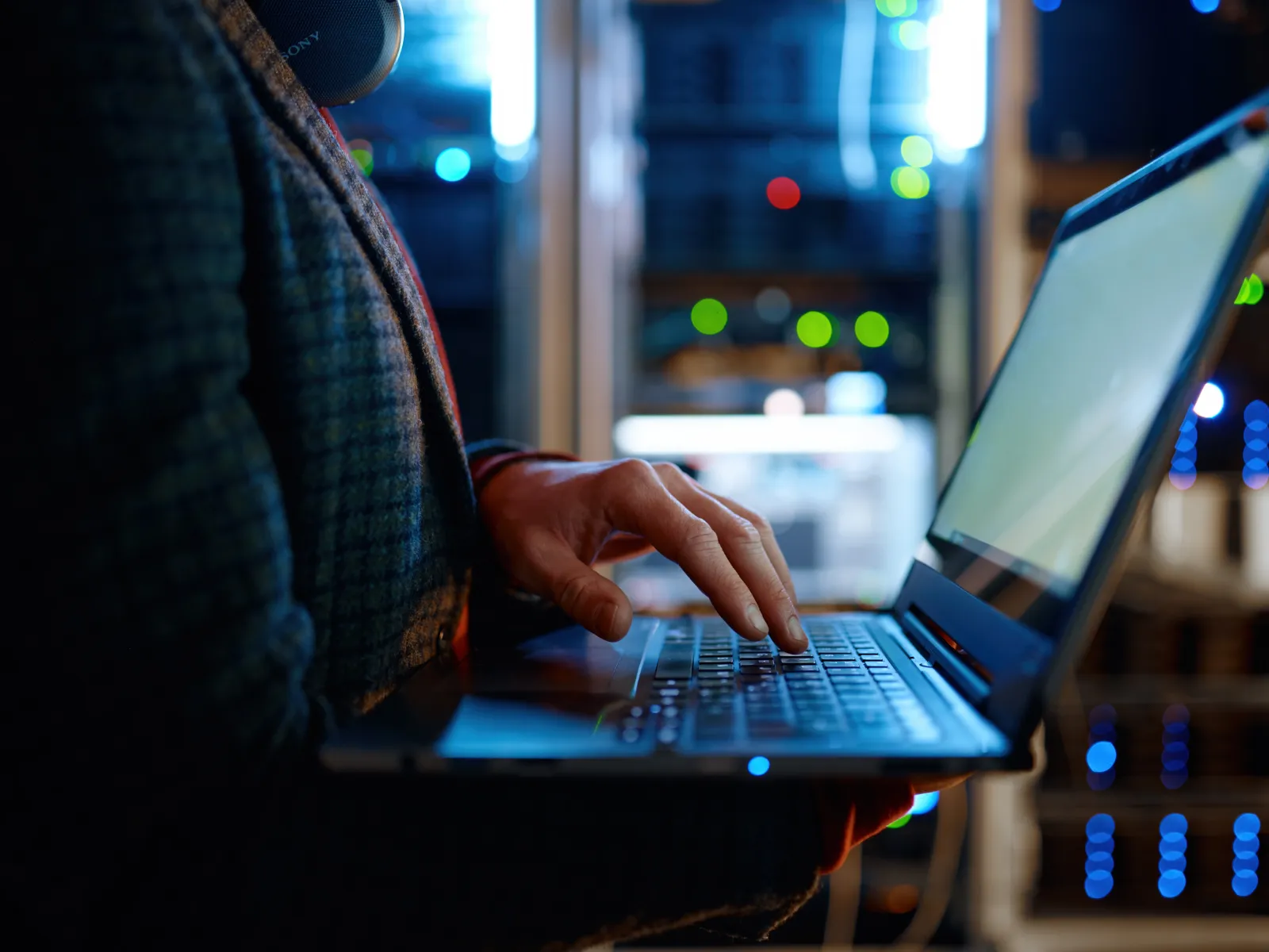a person using a laptop
