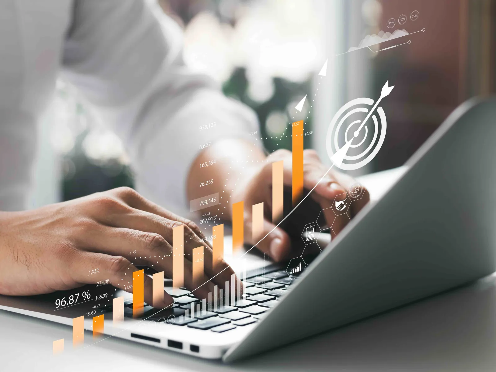 a person using a laptop