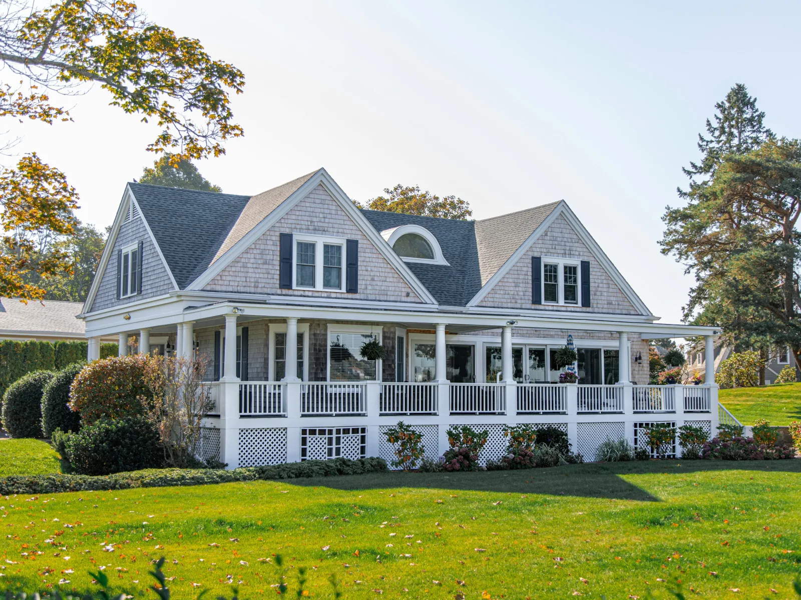 a large house with a large front yard