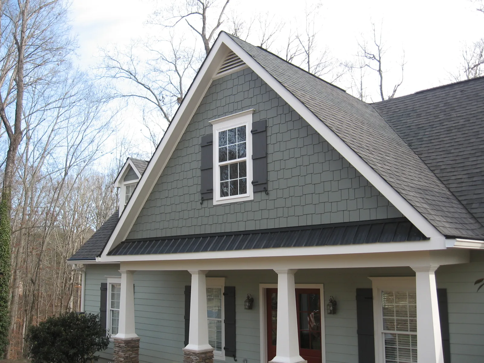 a house with a porch