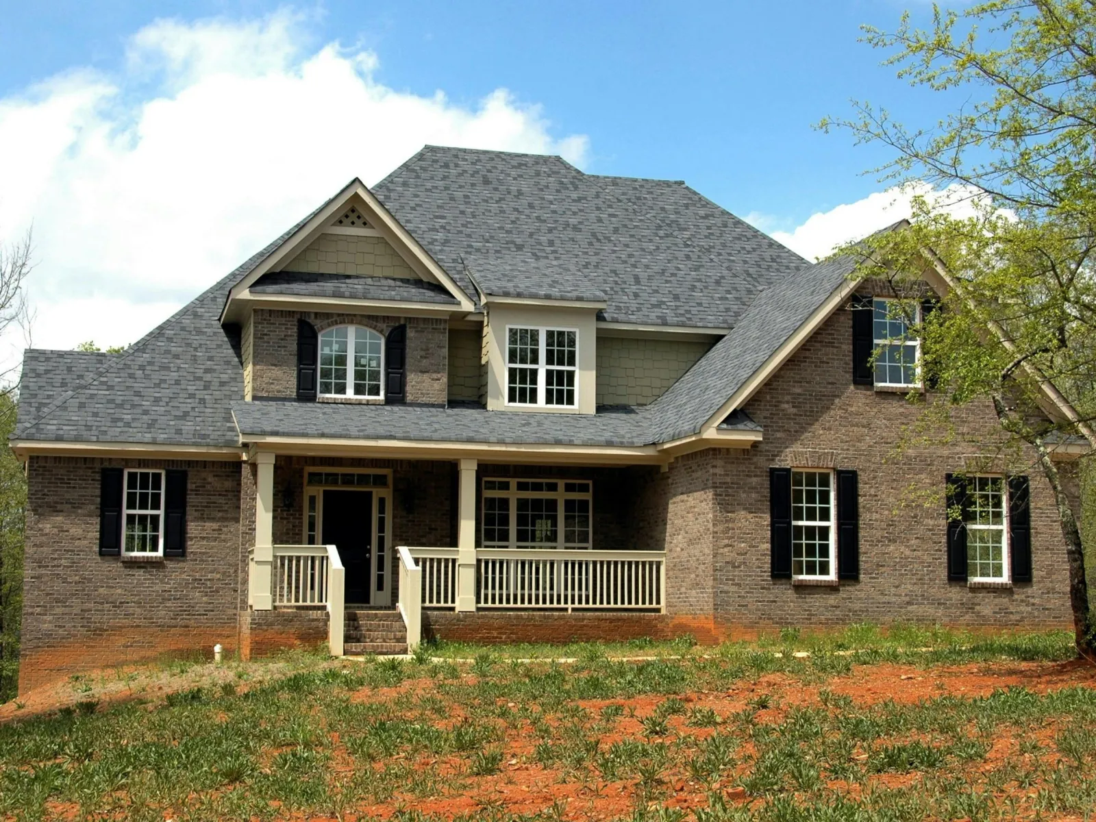 a large house with a large front yard