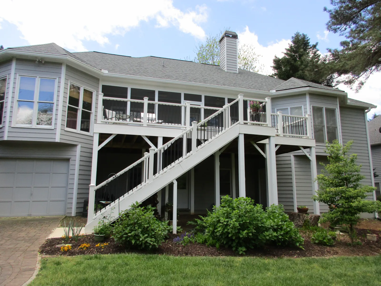 a house with a large front yard