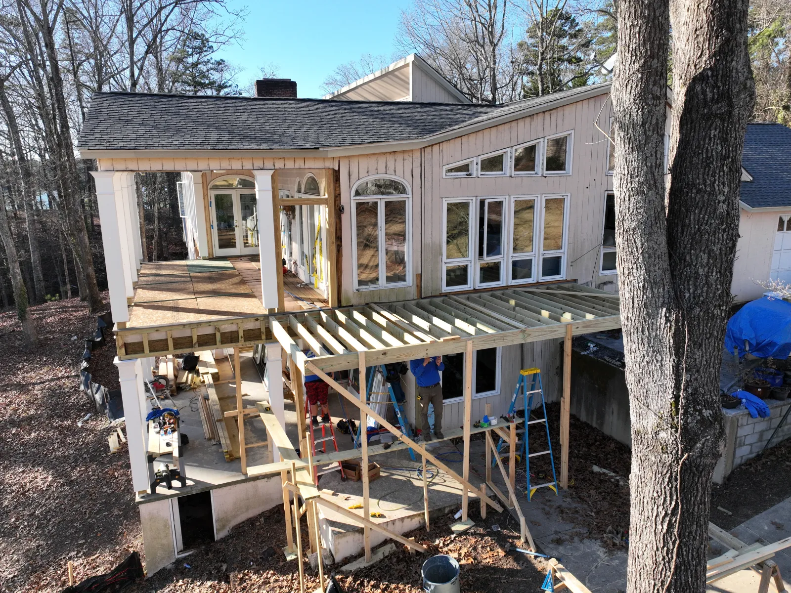 a house being built
