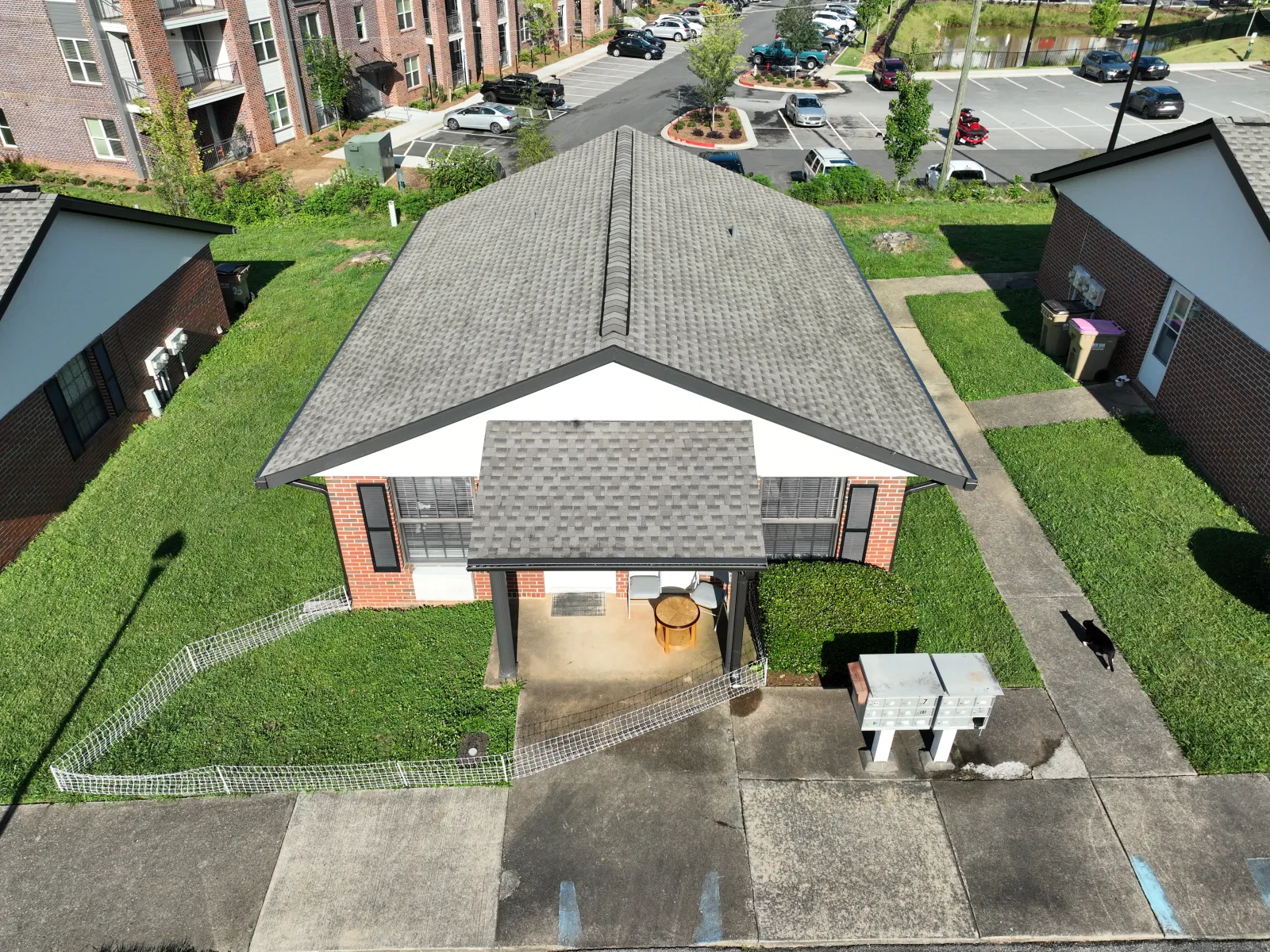 a bird's eye view of a house