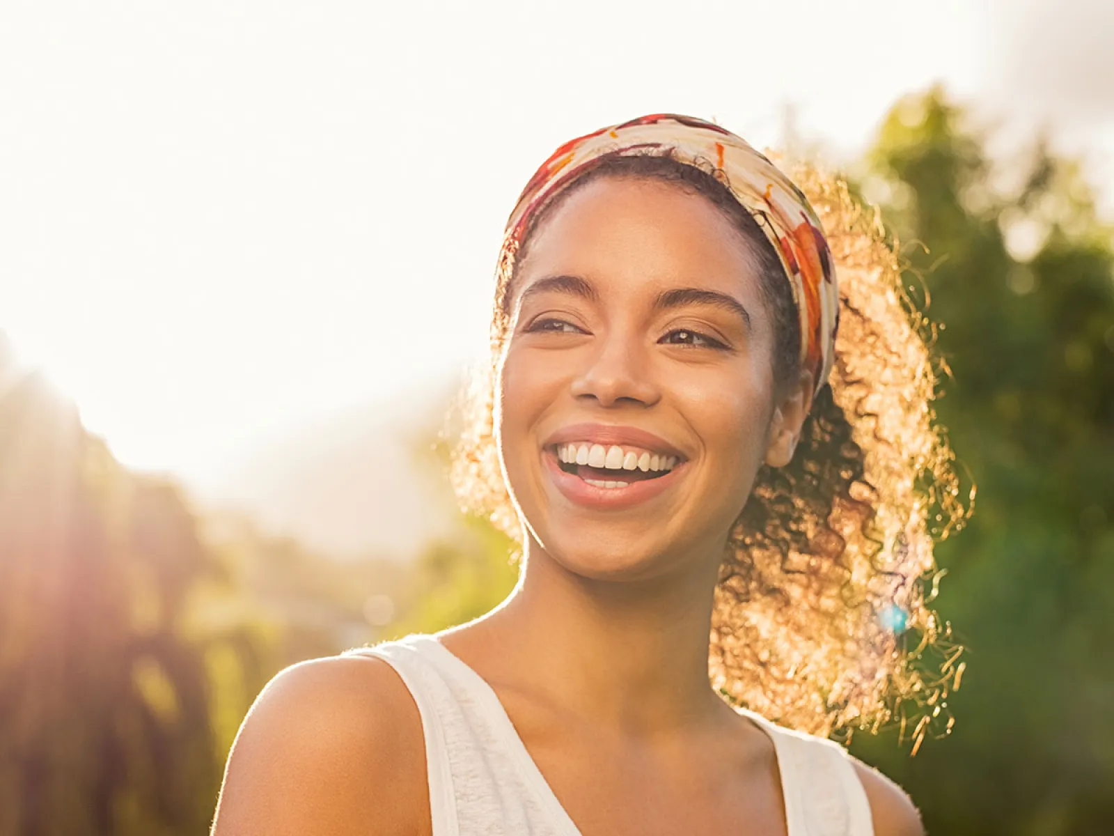 Rhinoplasty Sandy Springs A woman with long hair