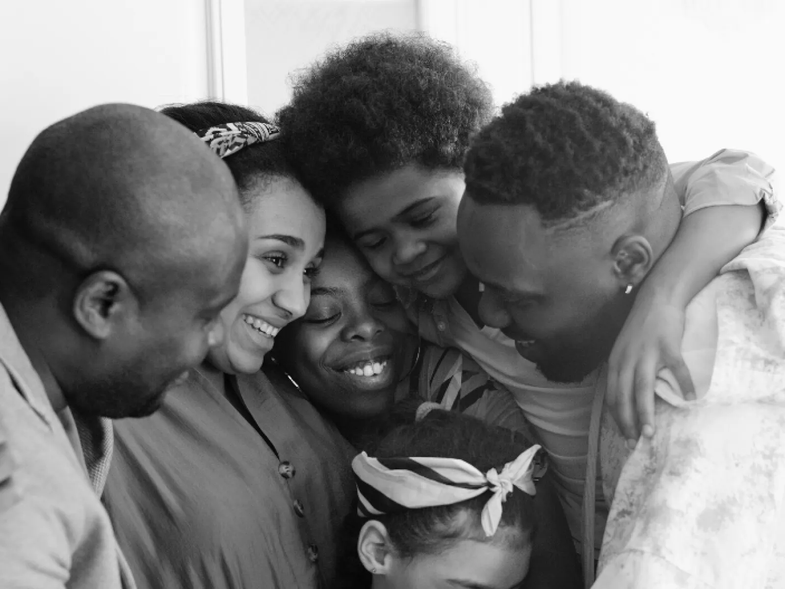a group of people hugging