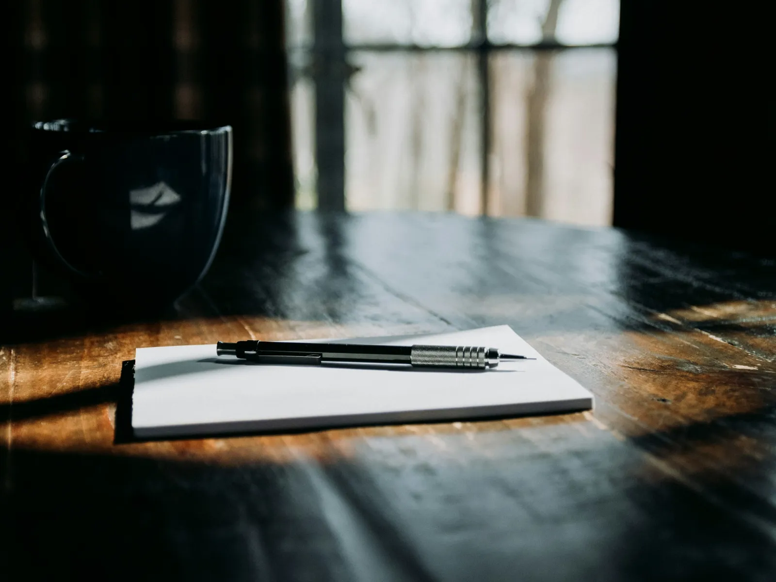 a pen on a table