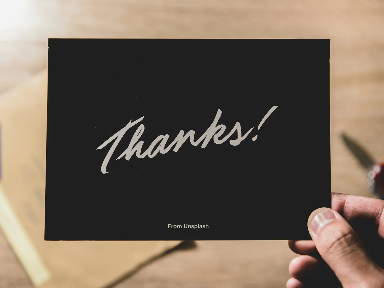 handwritten postcard