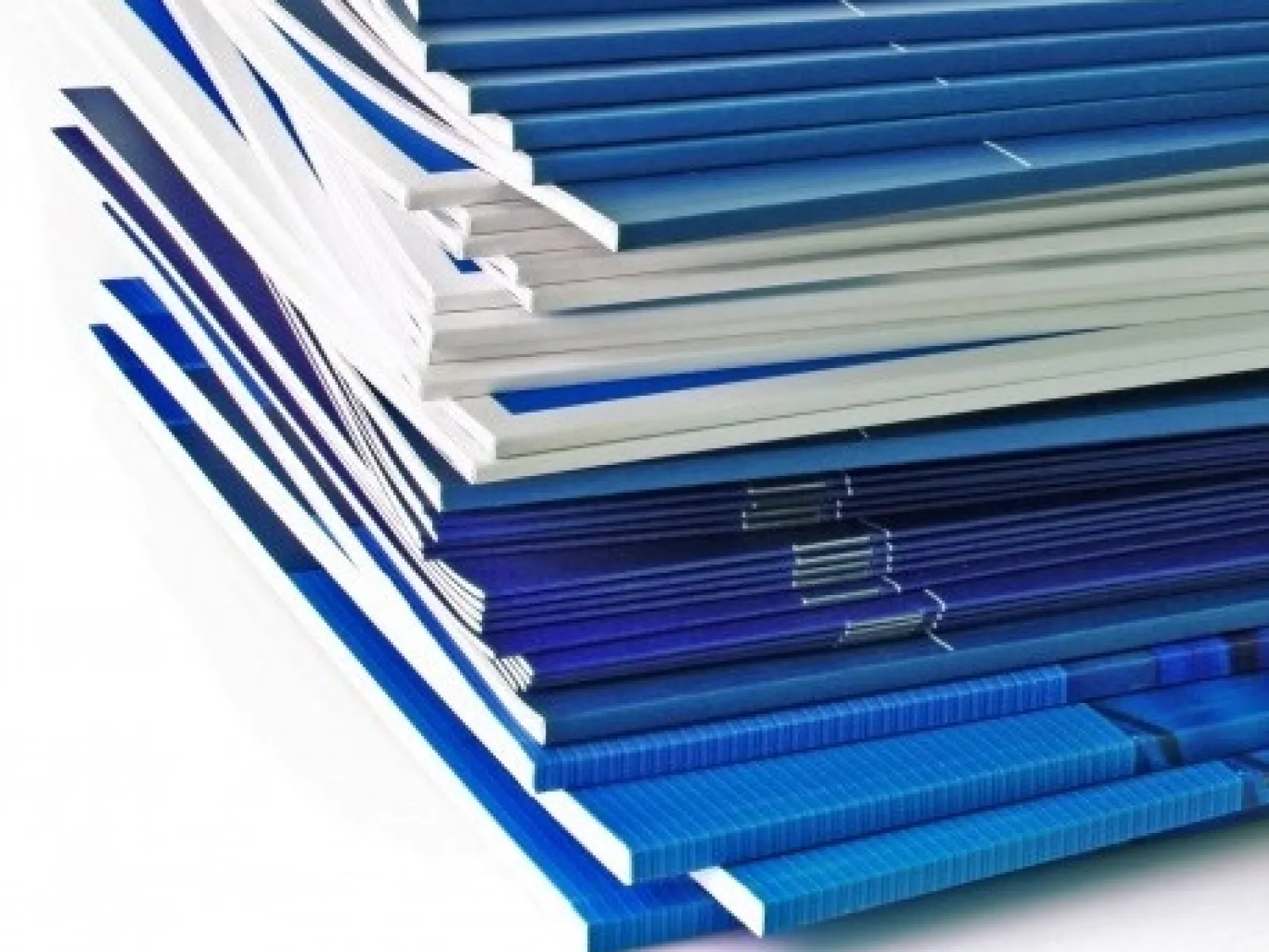 a close-up of a blue staircase