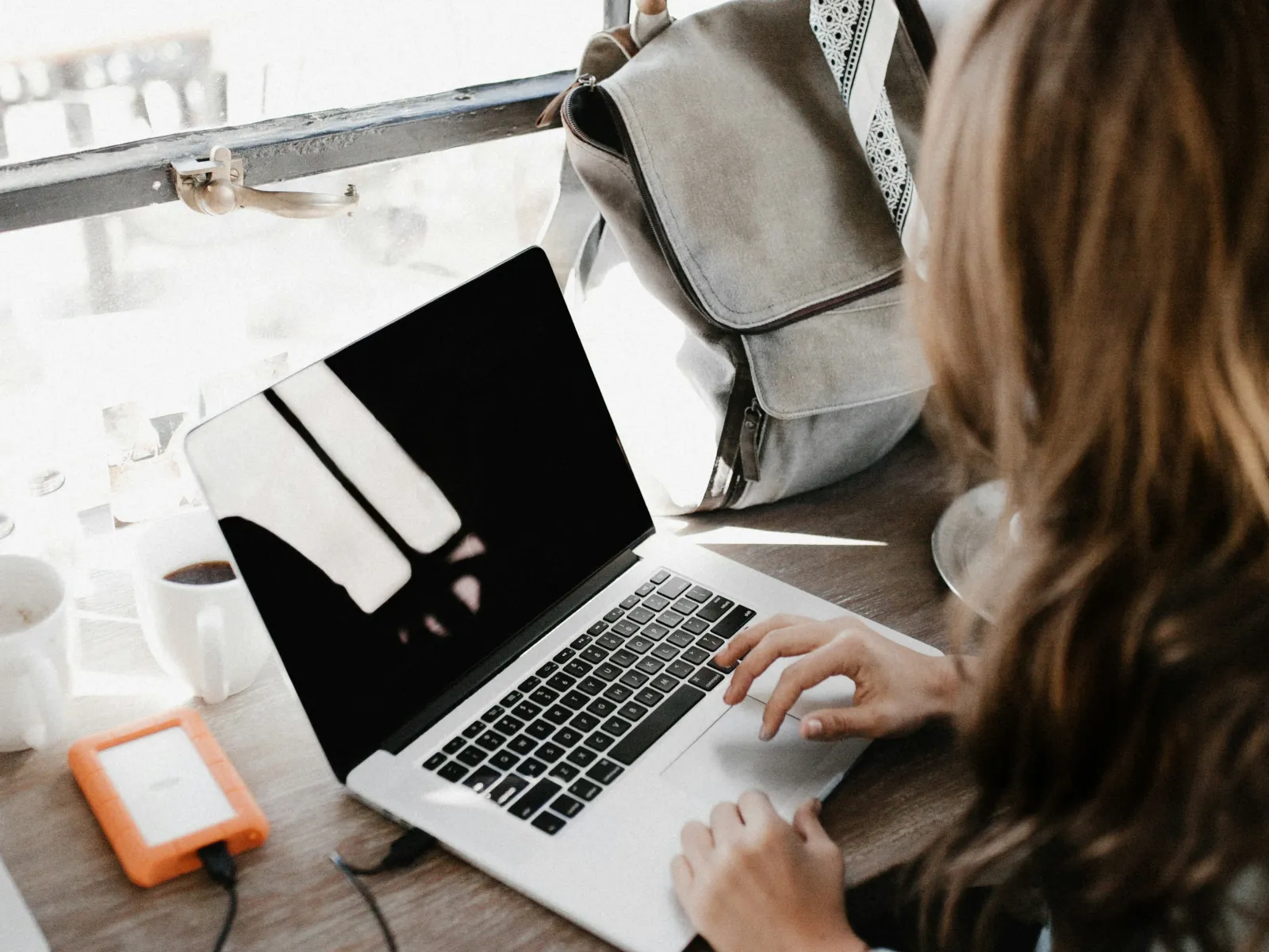 a person using a laptop