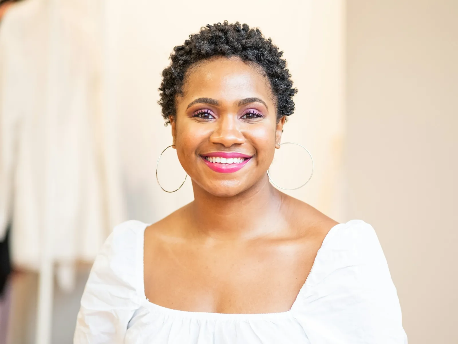 a person smiling for the camera