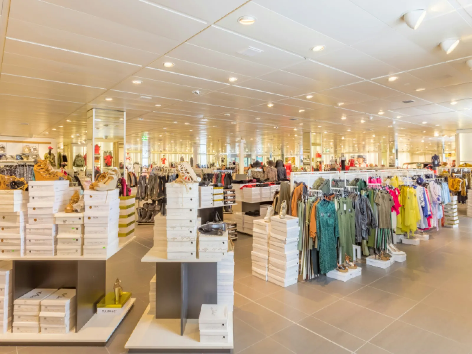 a store with a lot of clothes