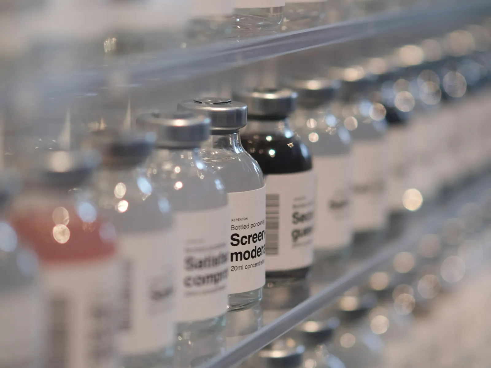 Illuminated Shell gas station at night with wet pavement reflecting bright red and yellow lights.