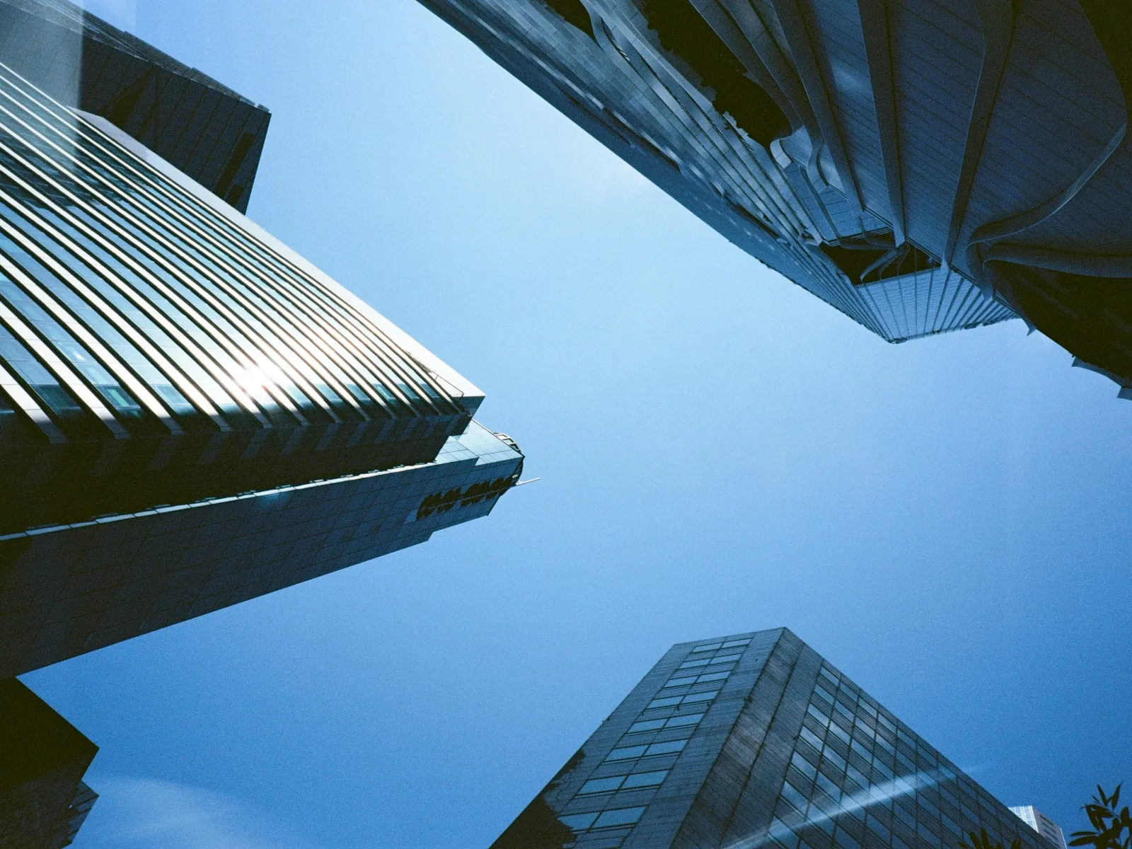 a few tall buildings