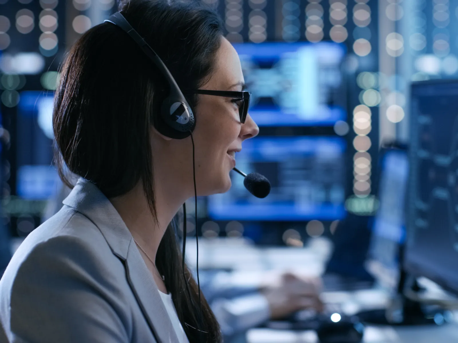 a person wearing headphones