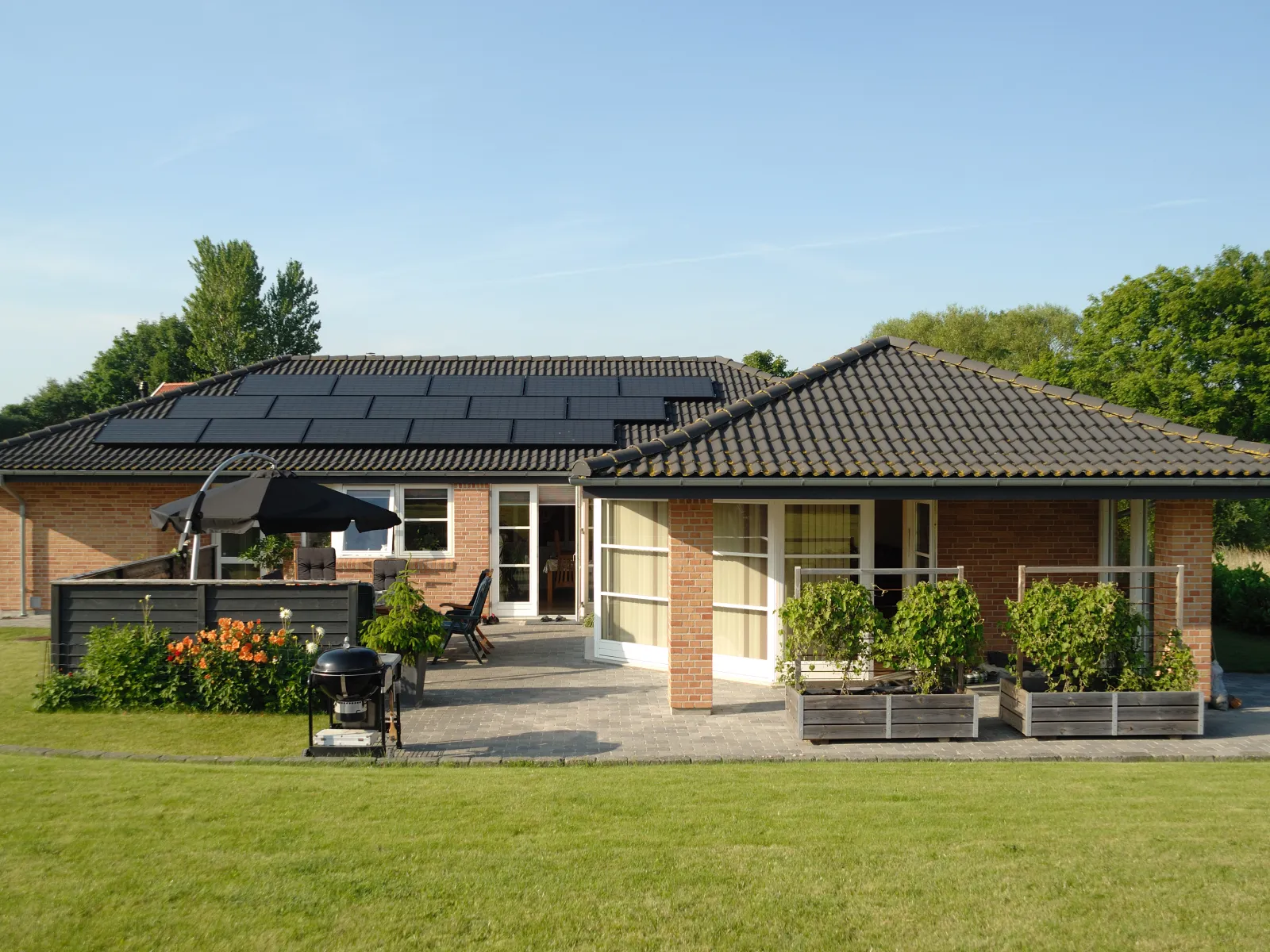 a house with a large front yard