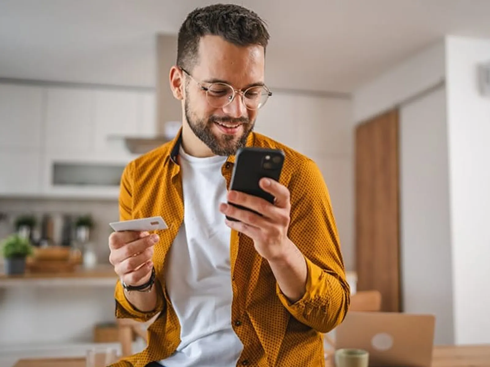 a man holding a phone