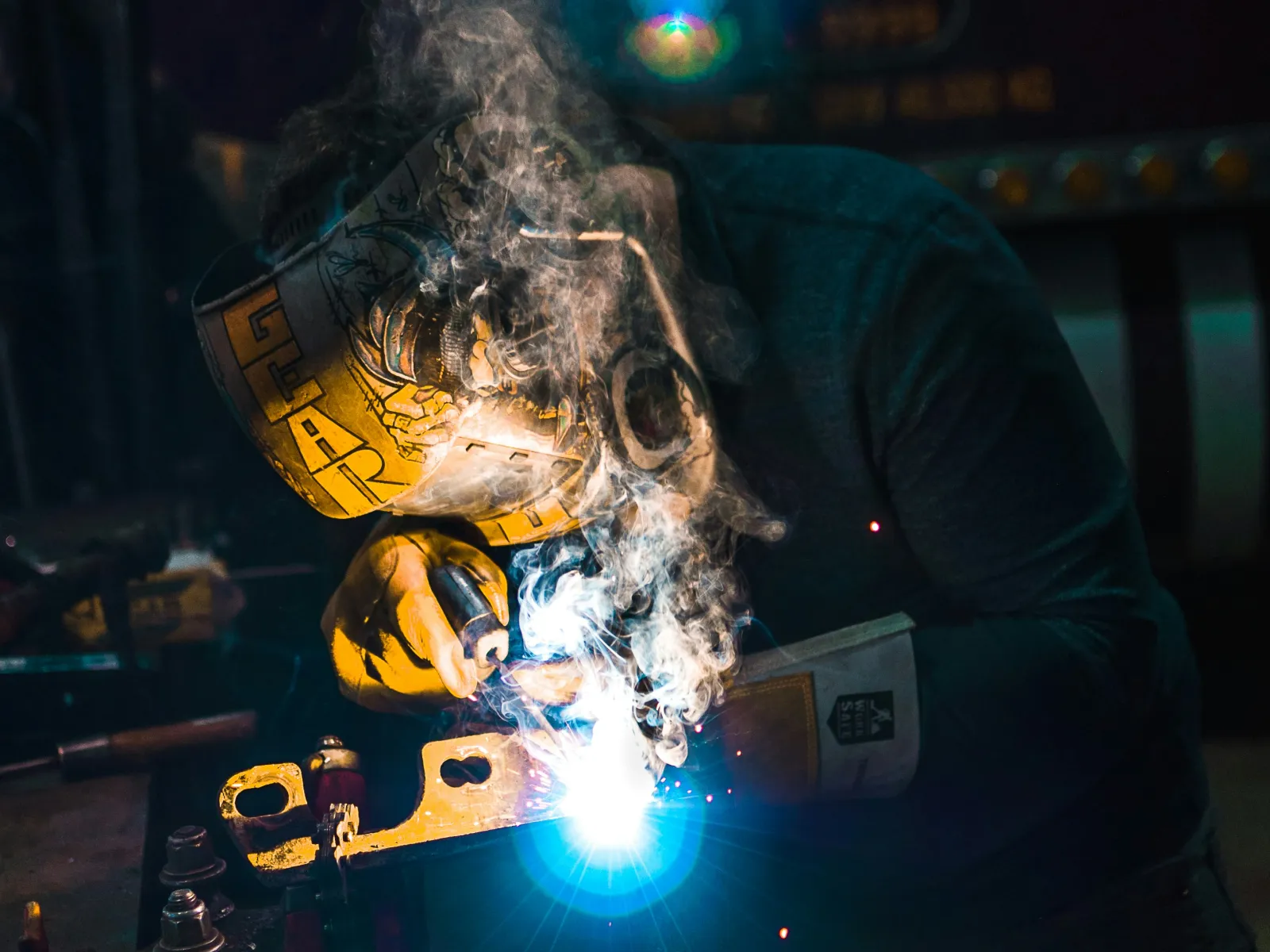 a person wearing a mask