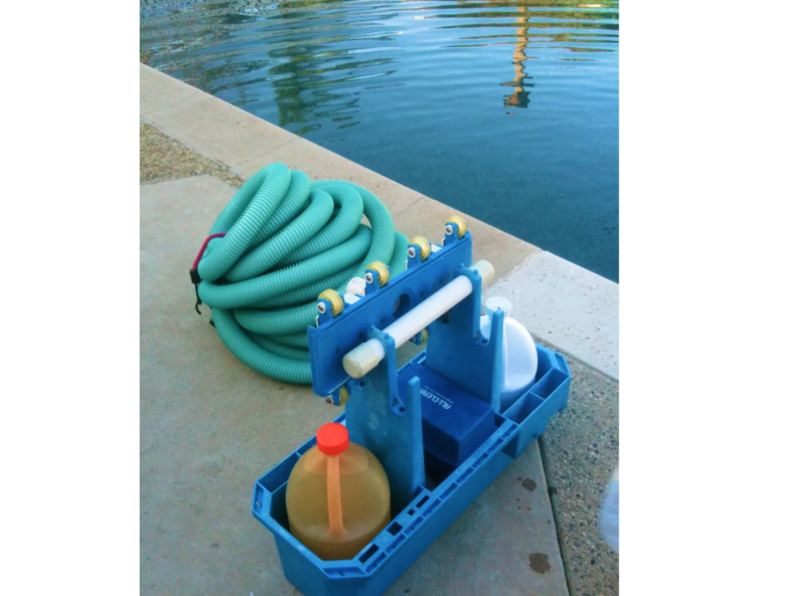 a small boat with a blue bow