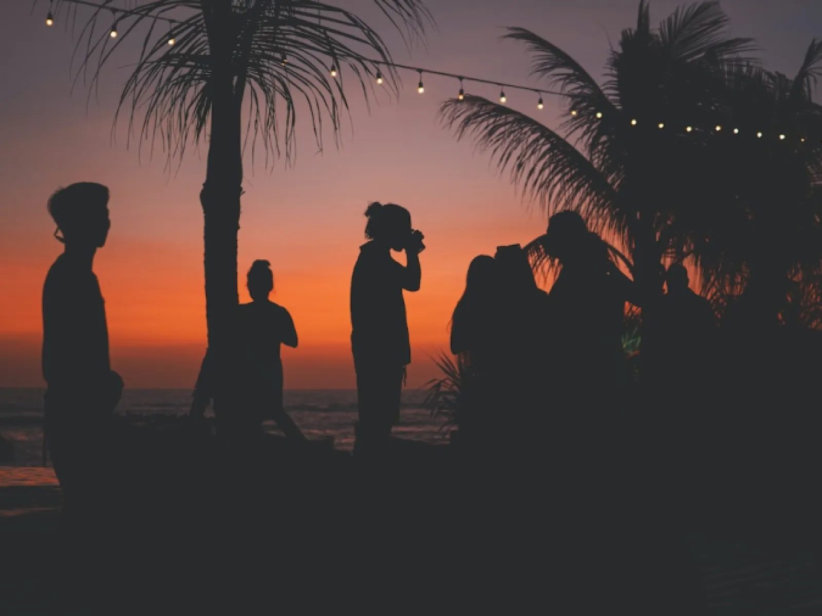 a group of people taking pictures