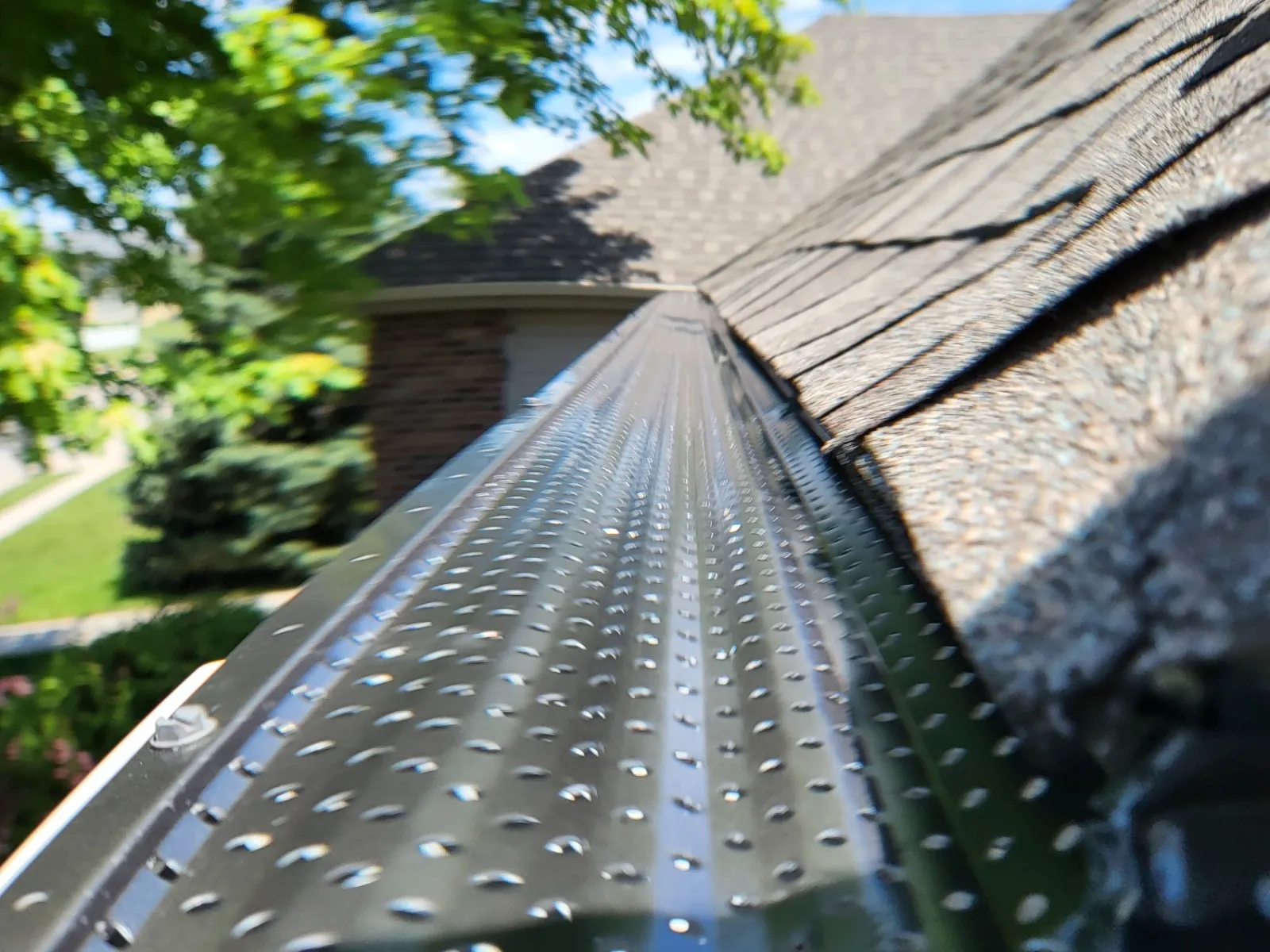 a close-up of a metal structure