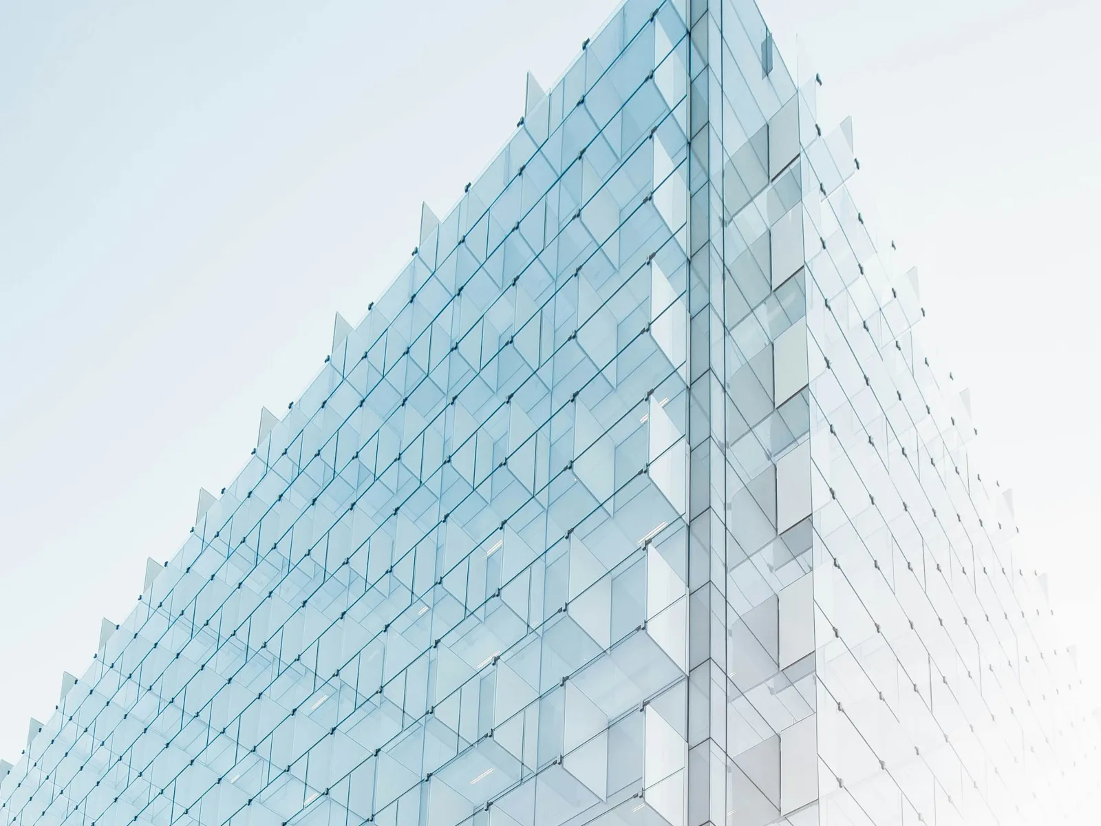 a tall glass building