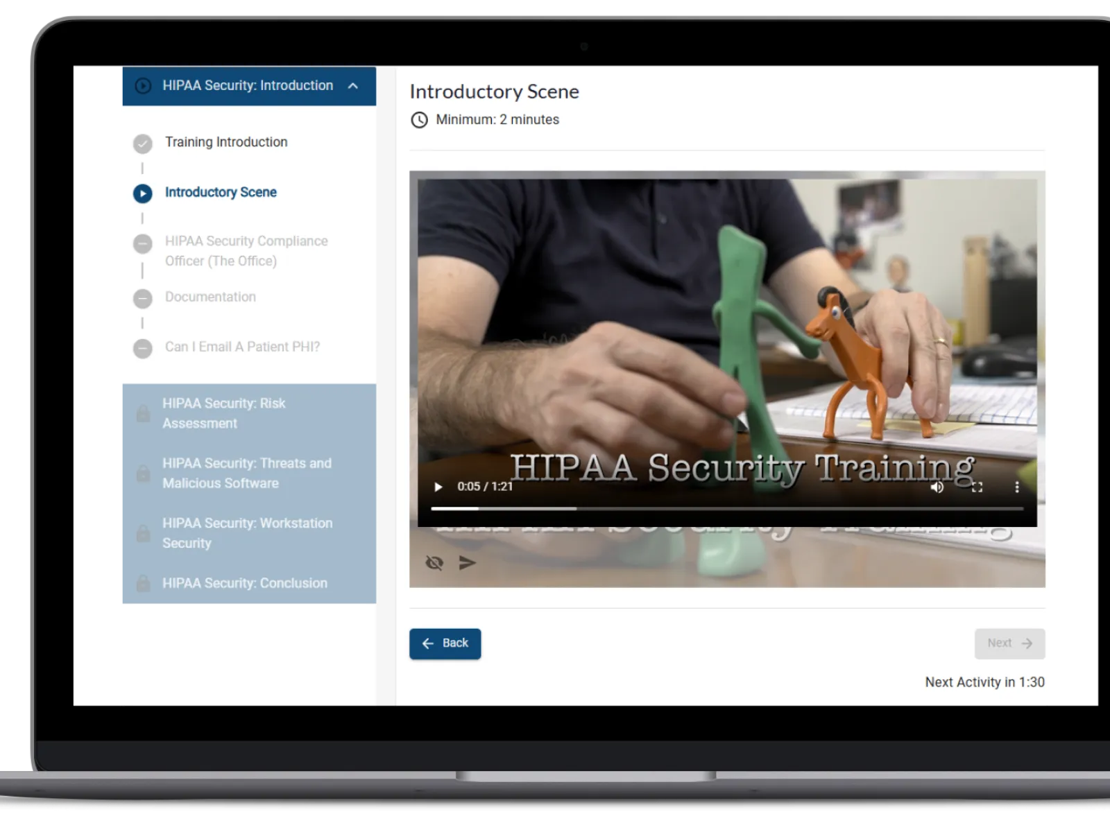 Image highlighting the Learning Management System (LMS) for automated training reminders and detailed compliance tracking.