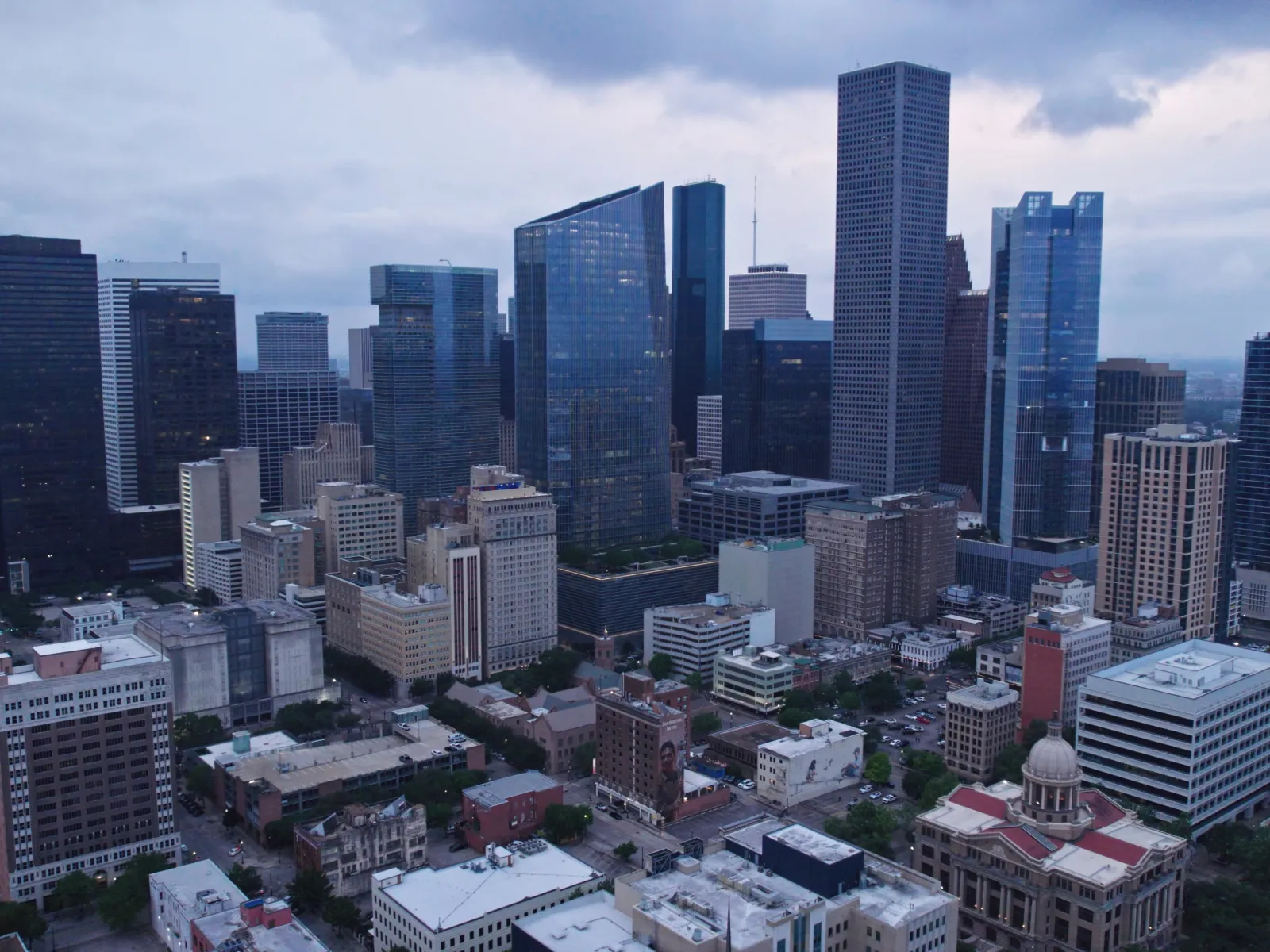 a city with many tall buildings