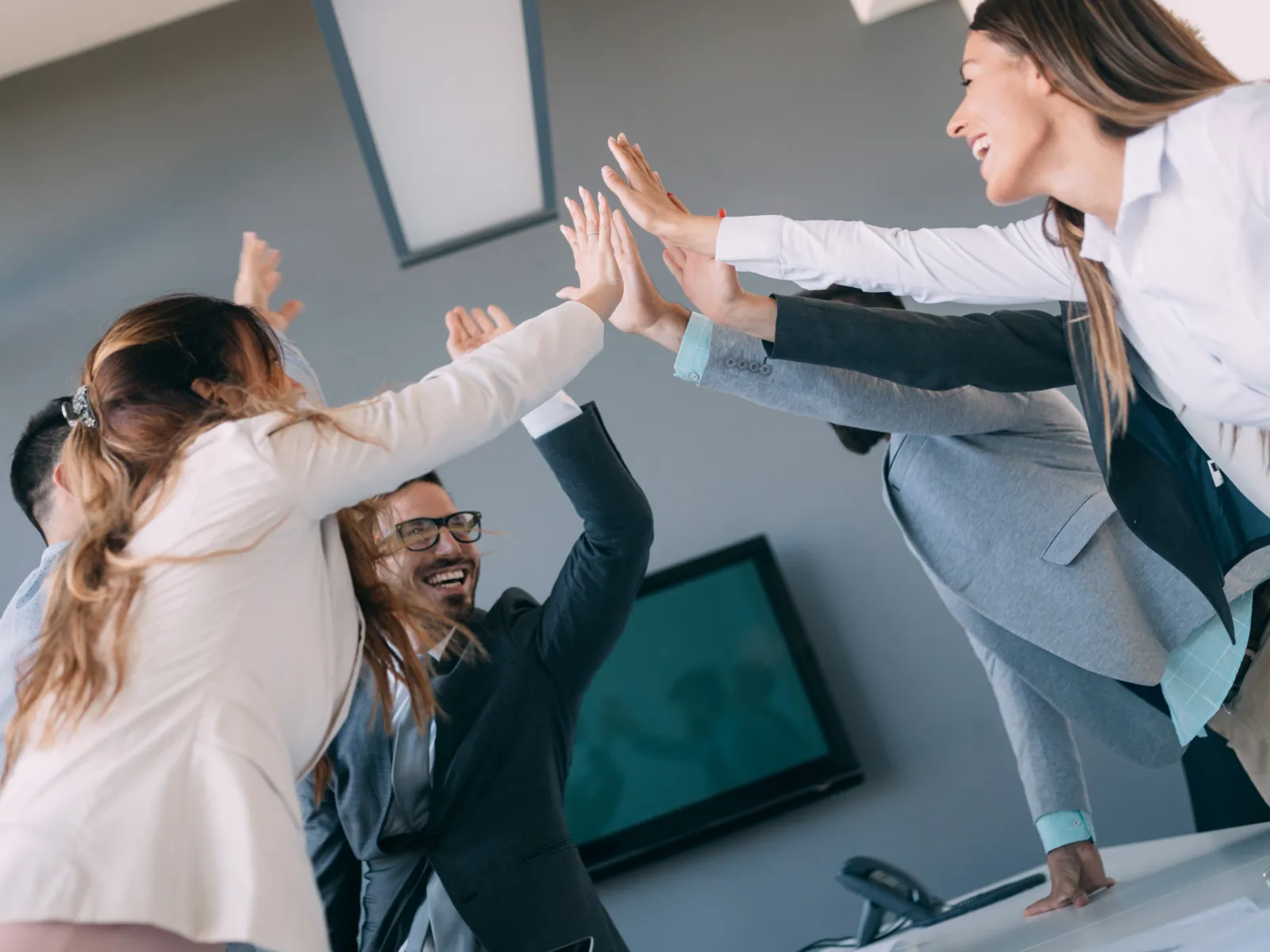 a few women in a meeting