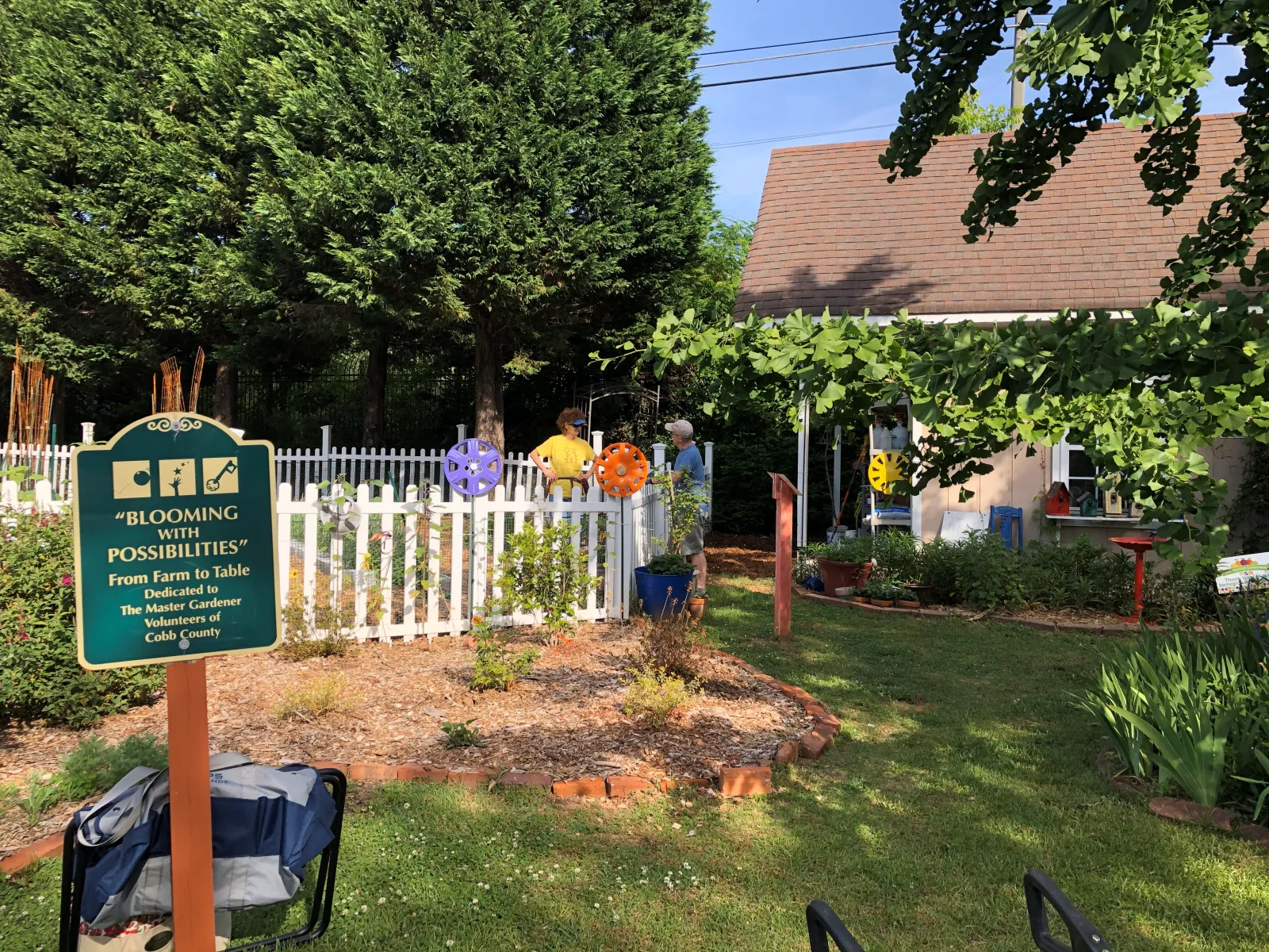 a sign in front of a house