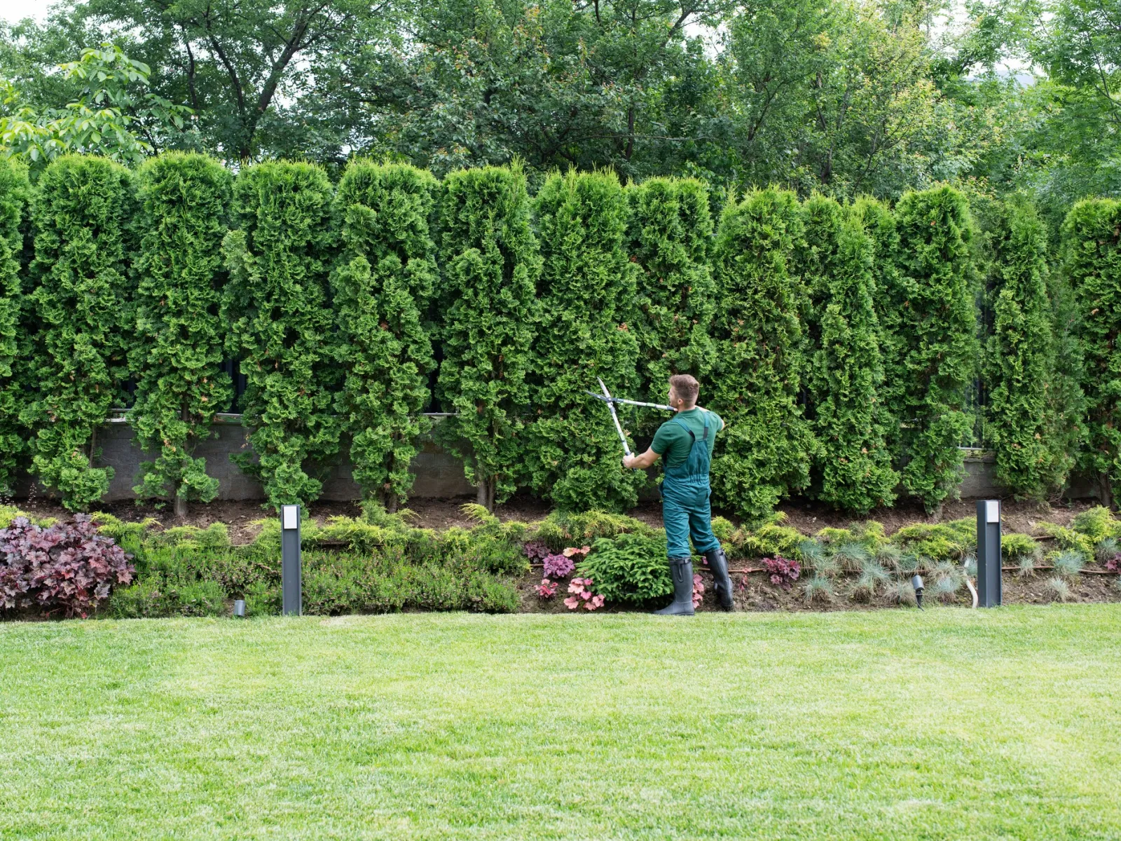 a person playing golf
