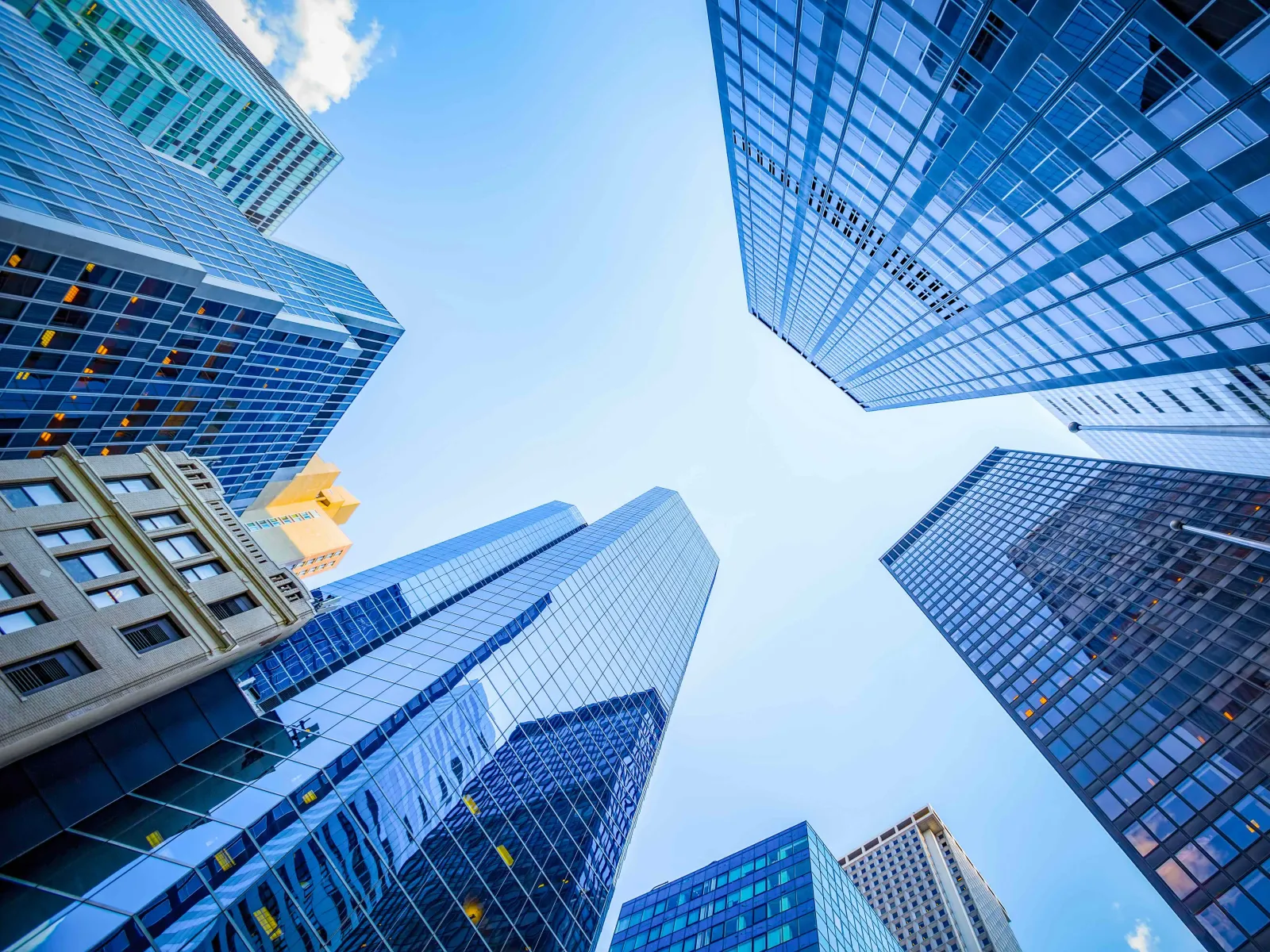 a group of tall buildings