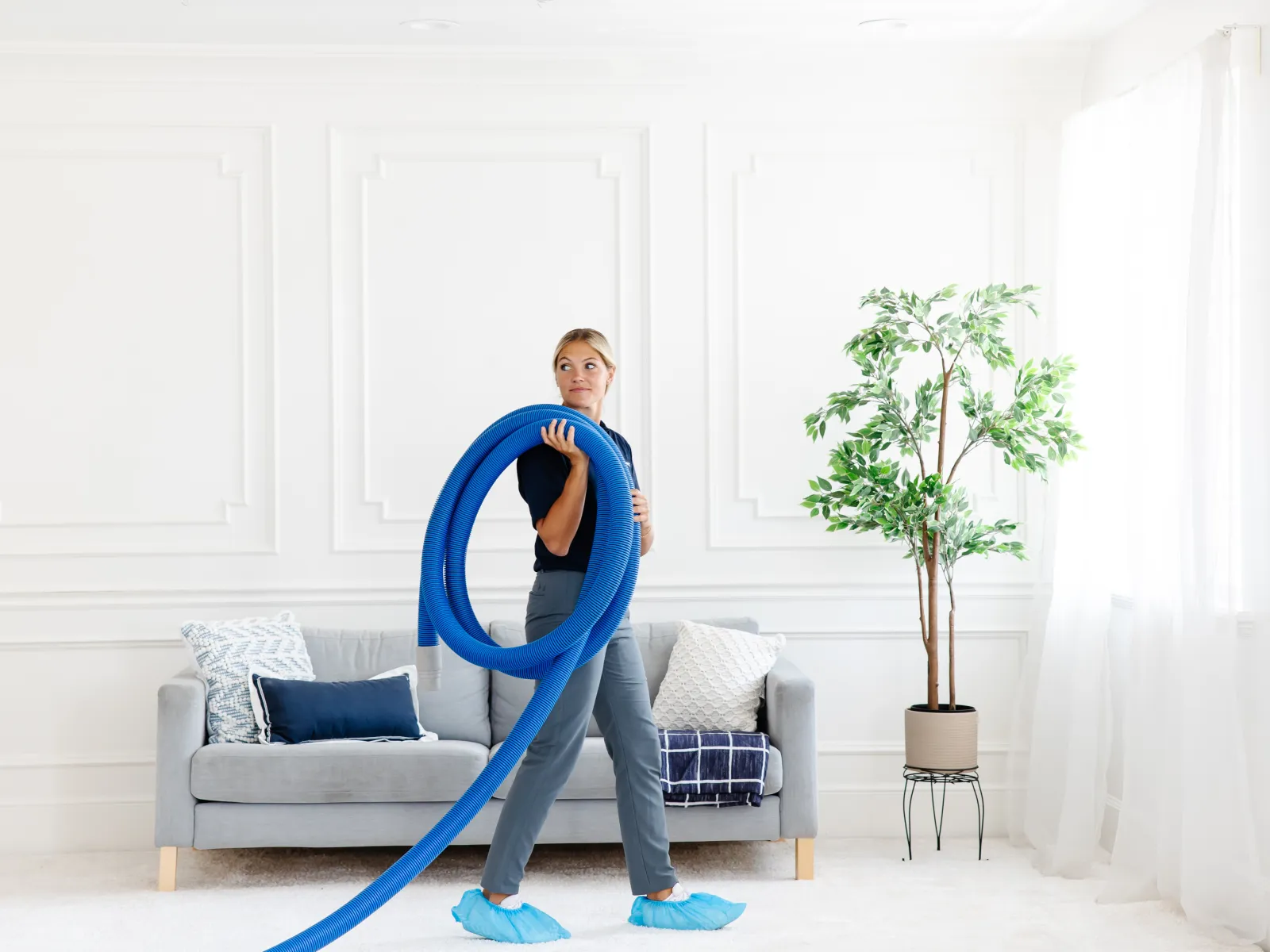 a person sitting on a couch
