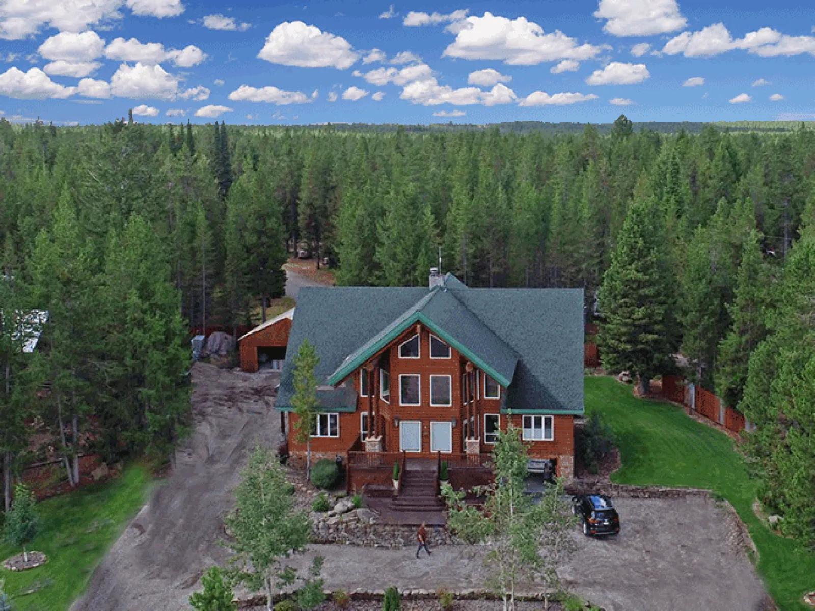 a house in the middle of a forest