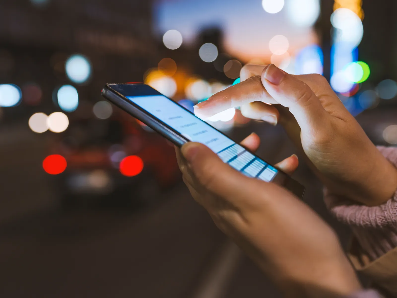 a person holding a phone