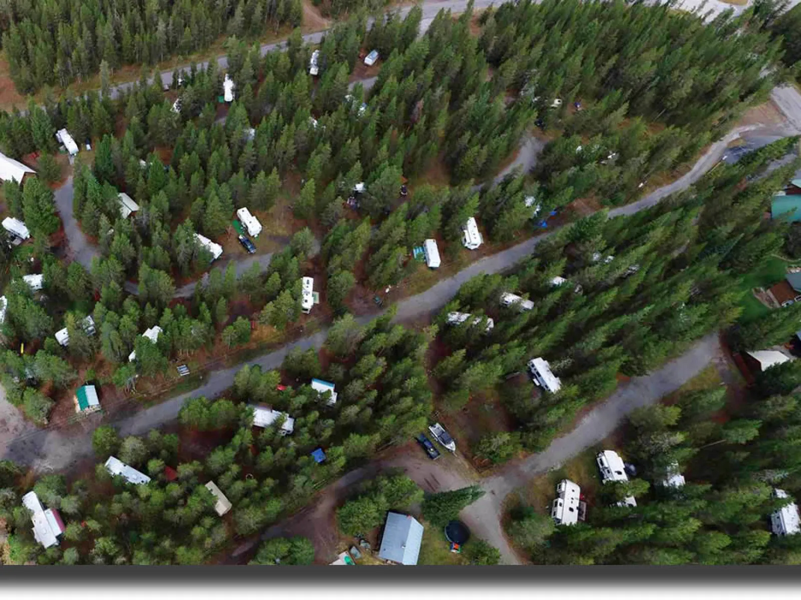 aerial view of a neighborhood