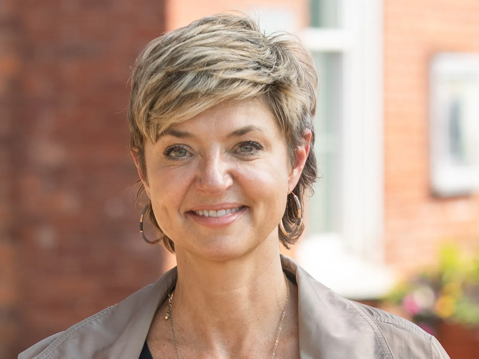 a person smiling for the camera