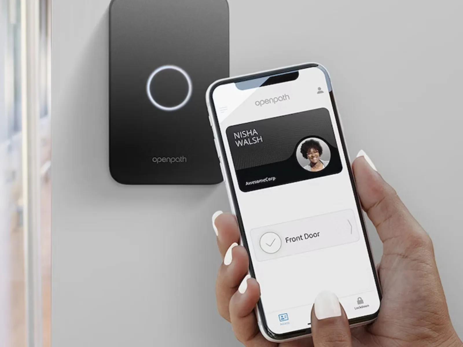 a hand holding a white phone