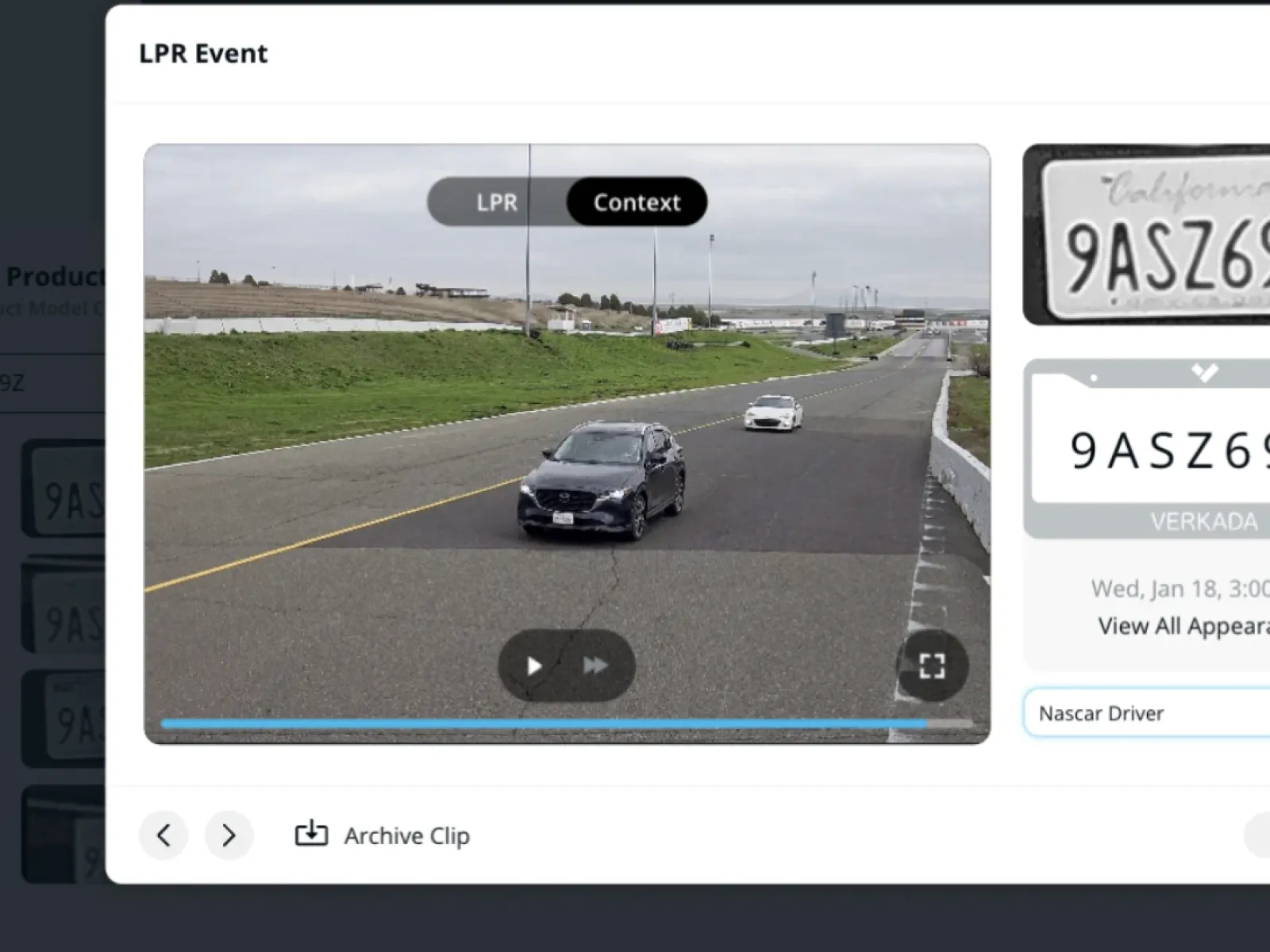 a screenshot of a car driving on a road