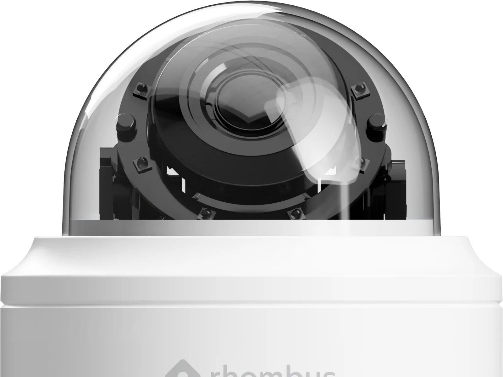 a white circular object with a black background